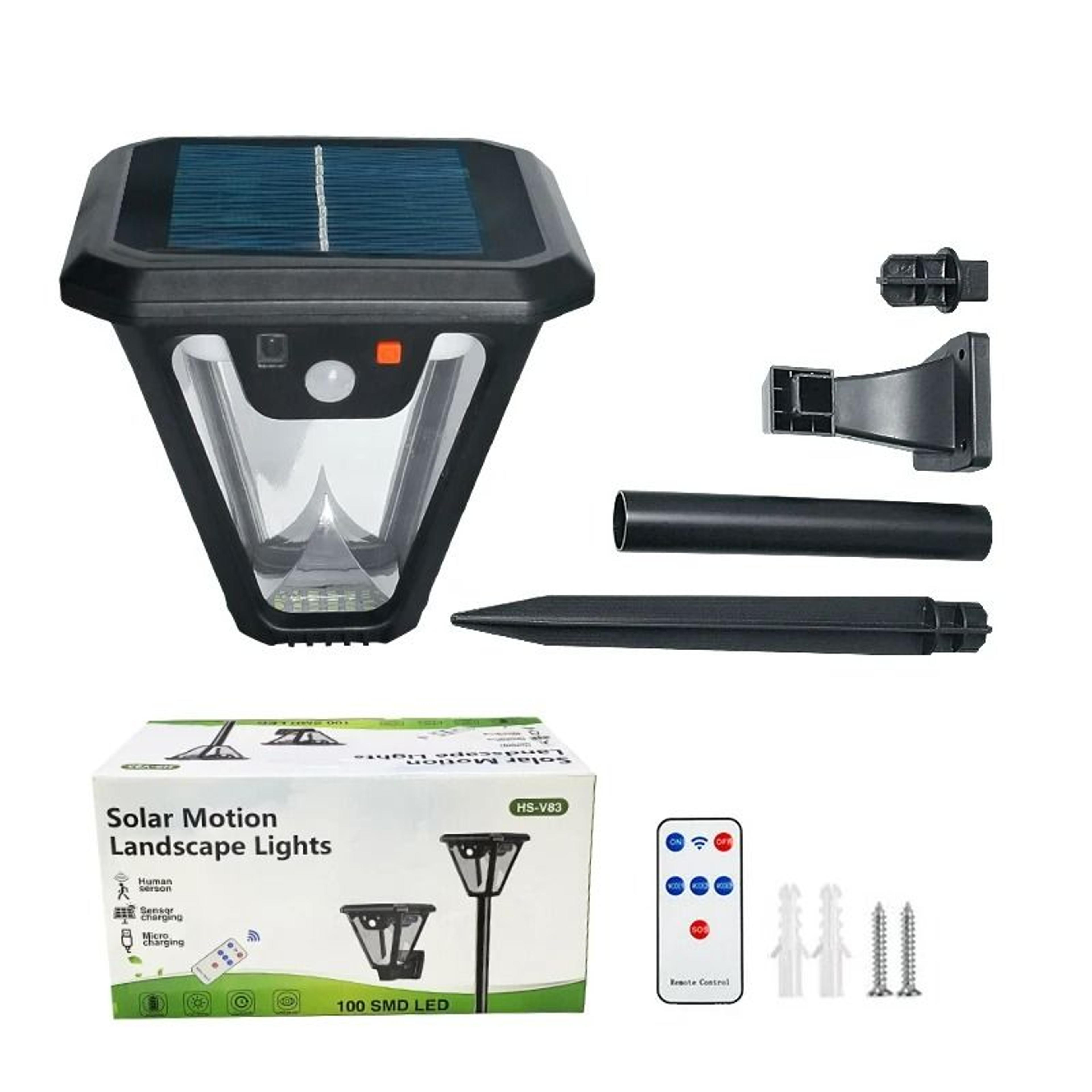 5000k solar pathway garden motion sensor light