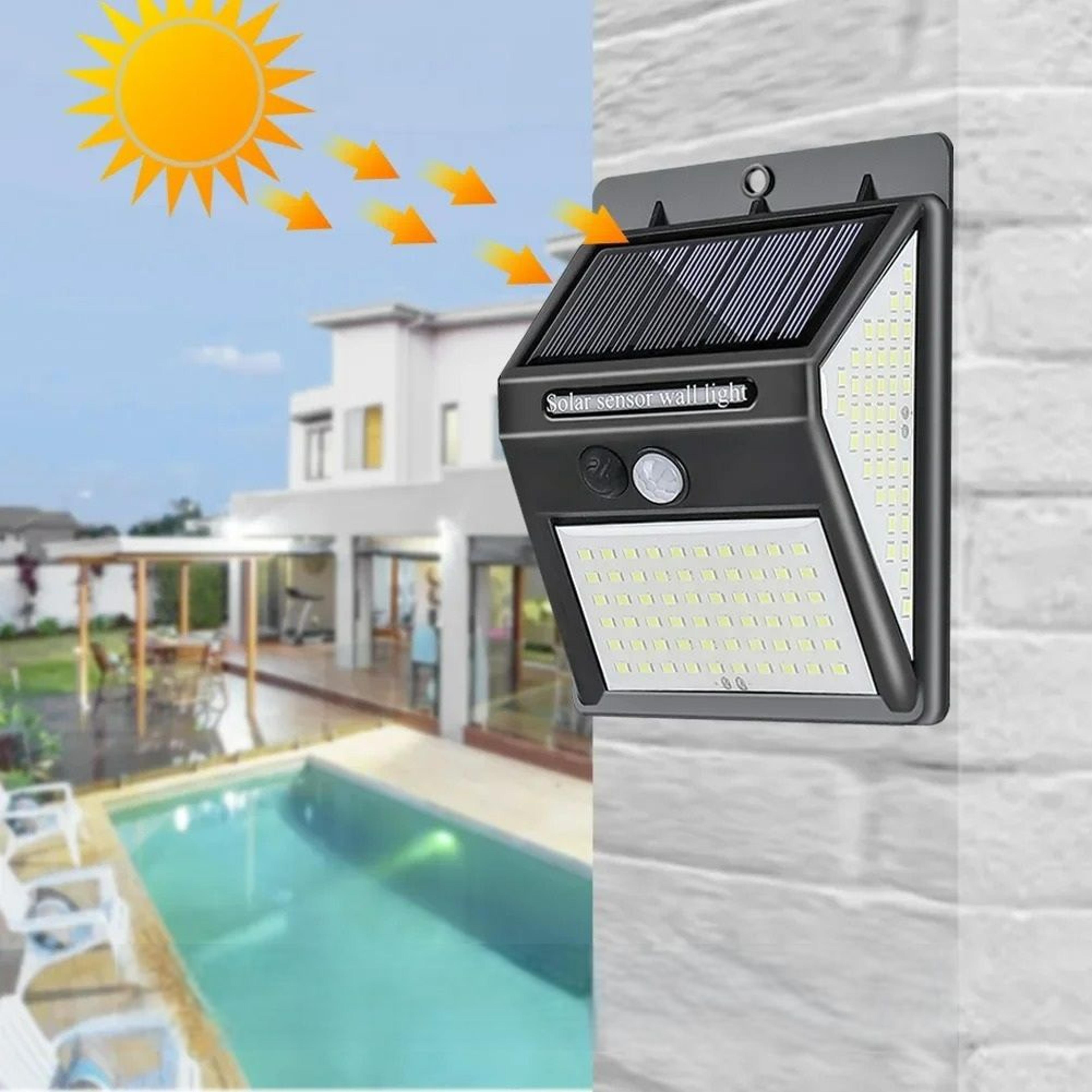 144-led solar wireless motion sensor wall light