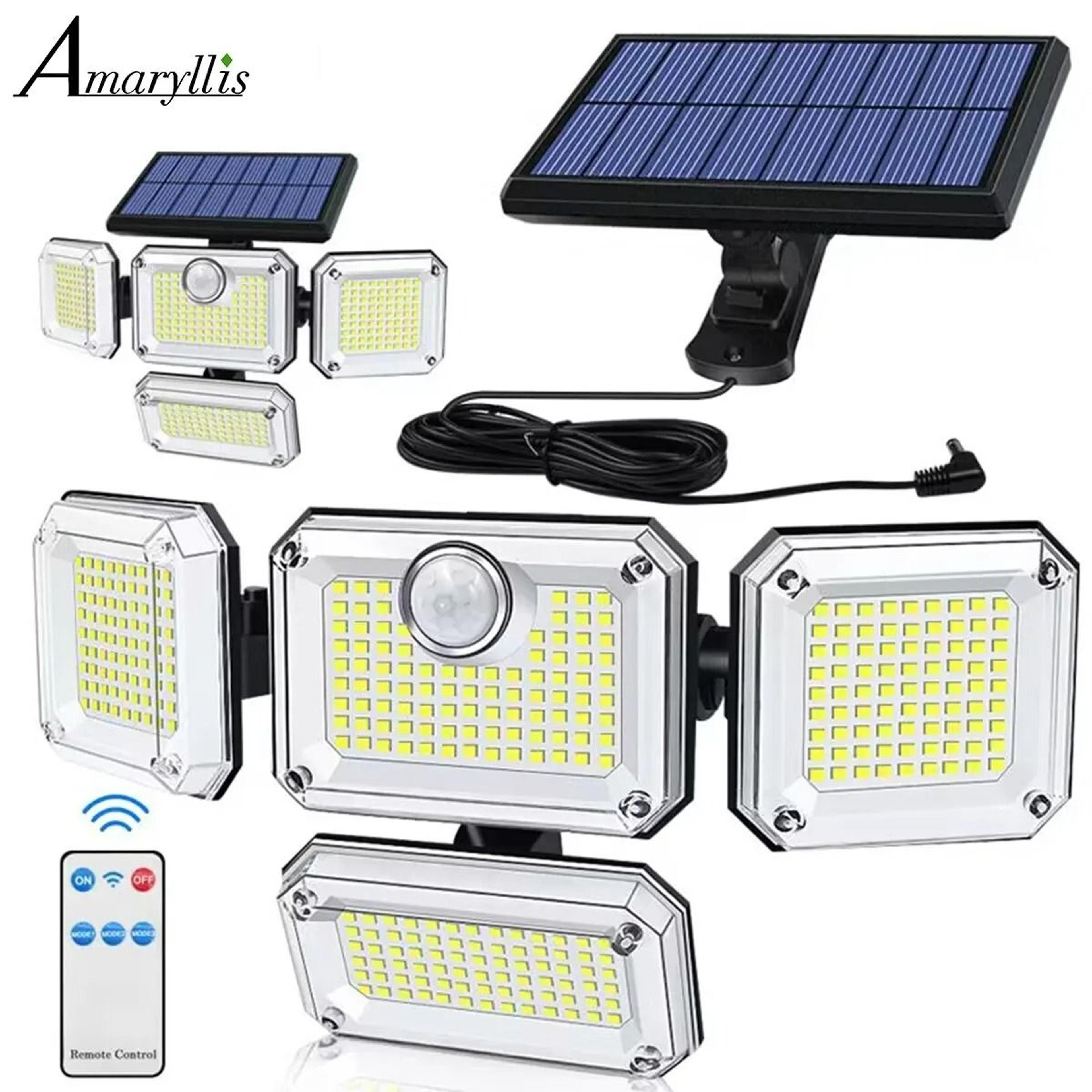 20w multi-head solar motion sensor flood light