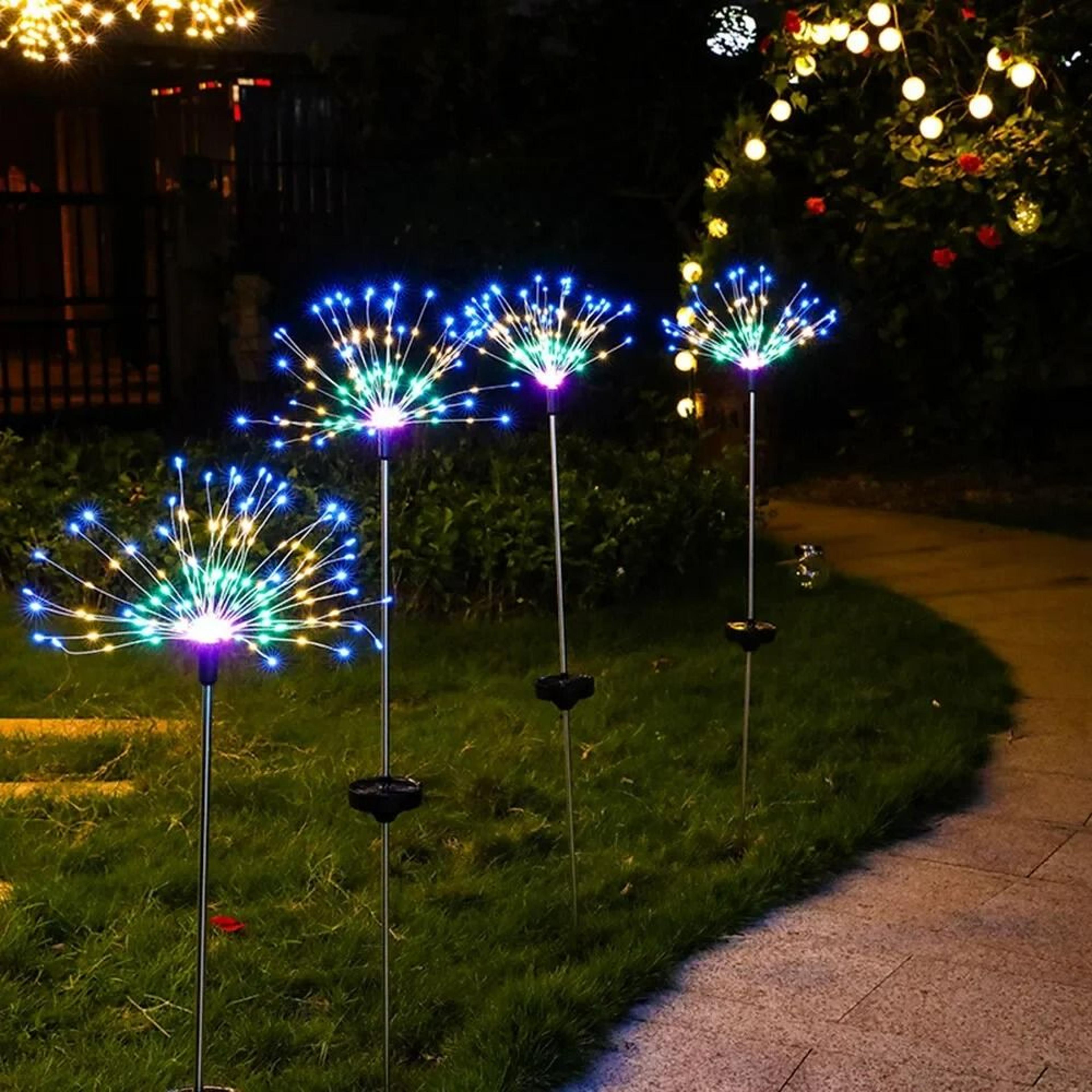 solar dandelion grass globe garden stake light
