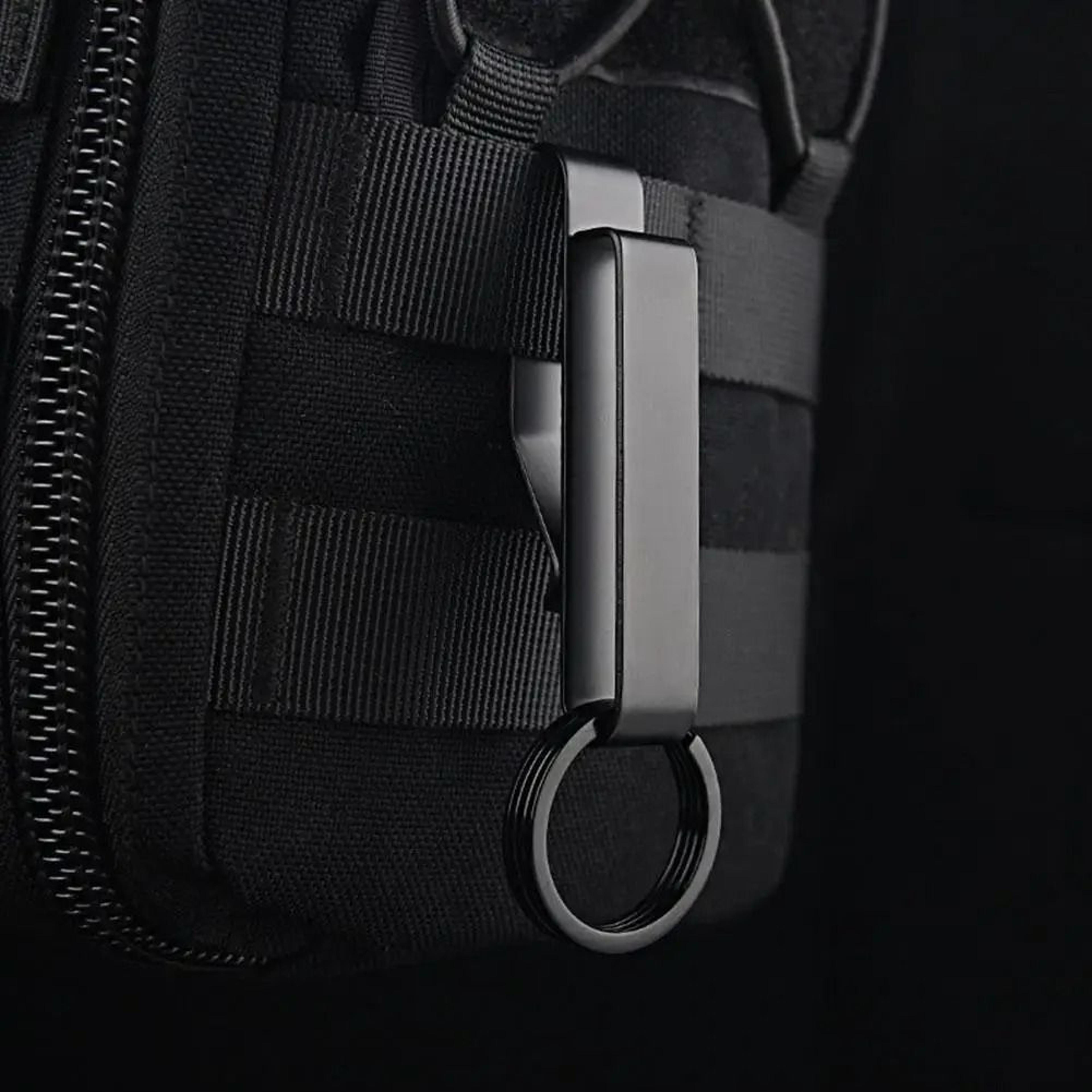 stainless steel waist belt key clip & molle hook