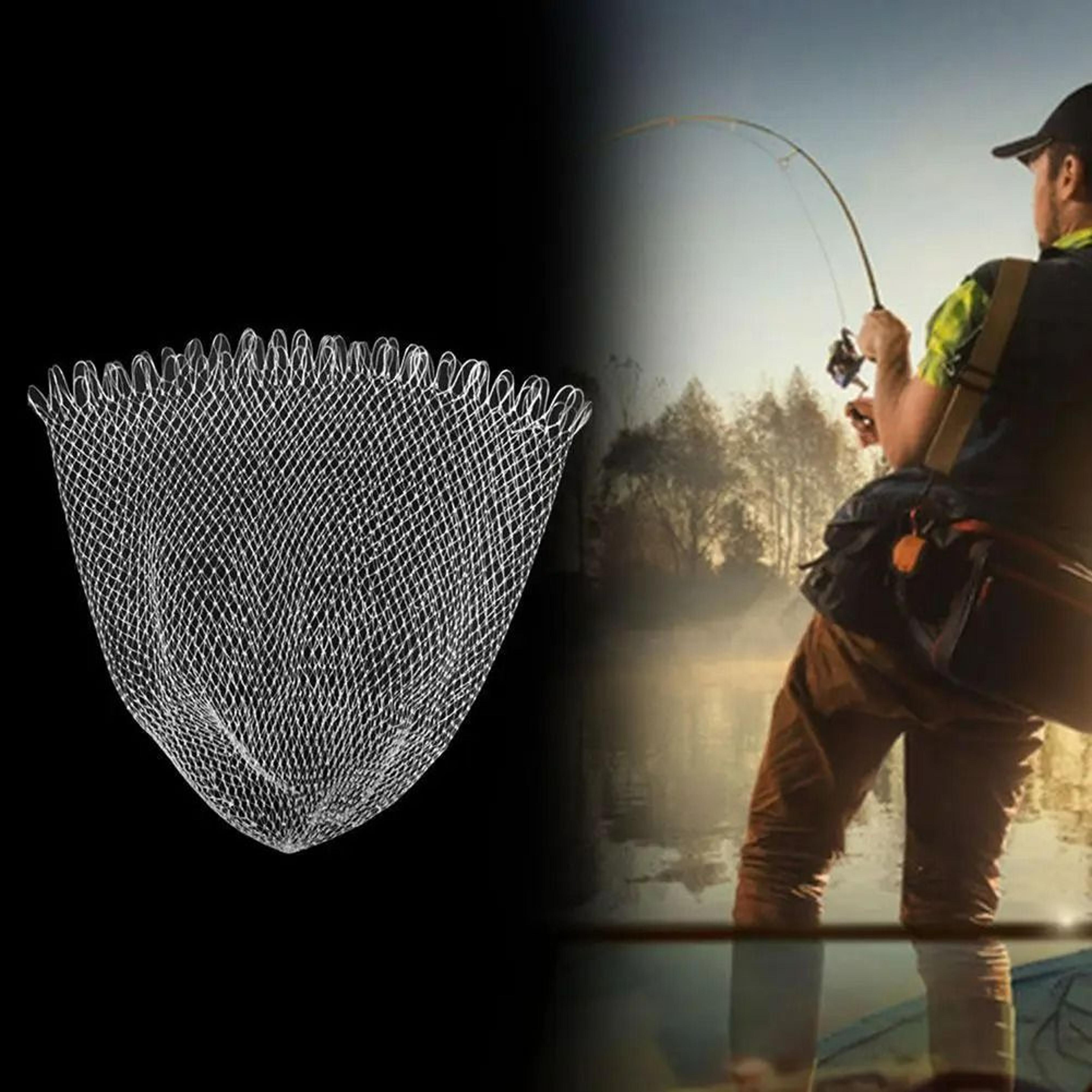 double-line braided mesh outdoor fishing landing net