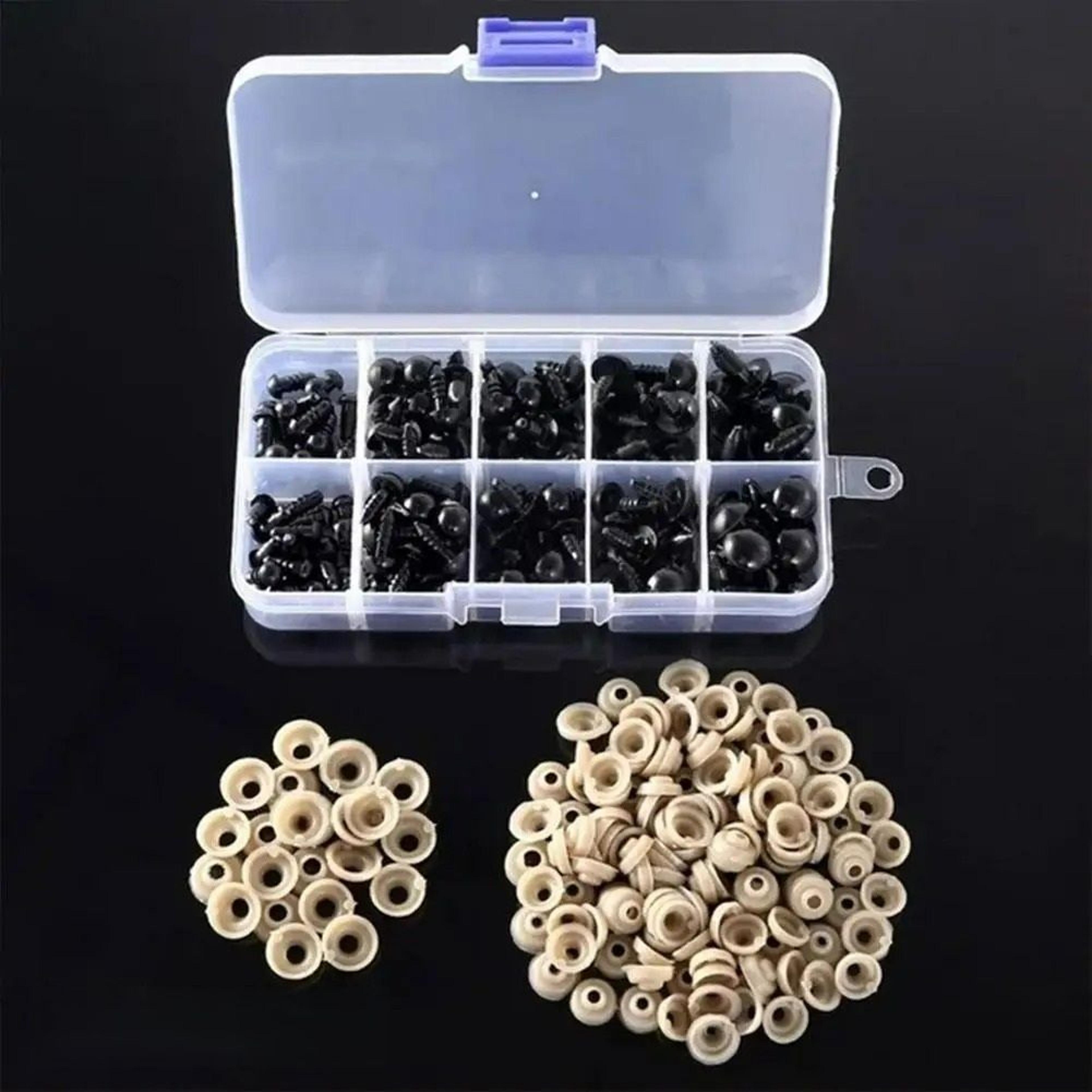 150-piece craft doll safety eyes set with washers