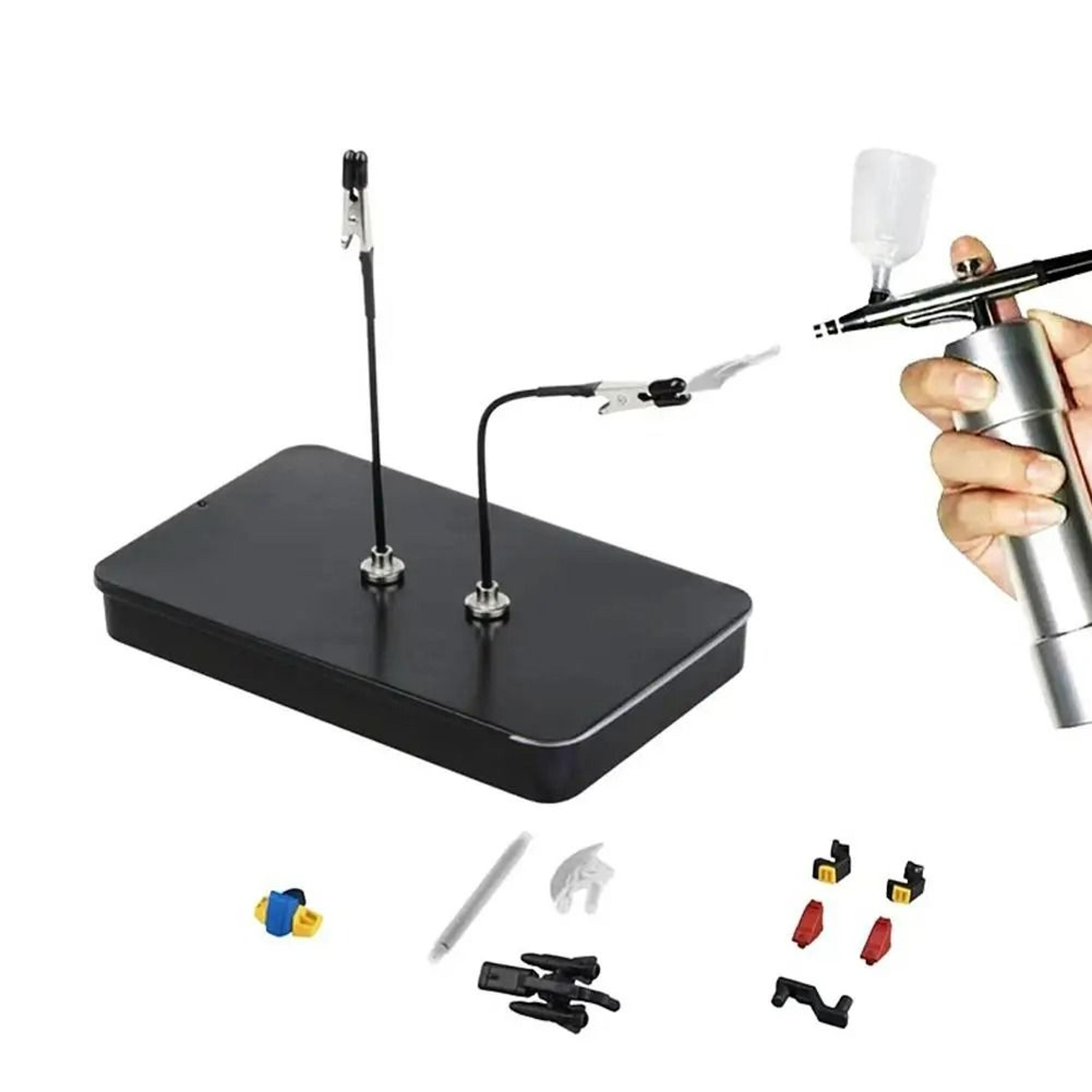 magnetic bendable model painting stand & alligator clip sticks set