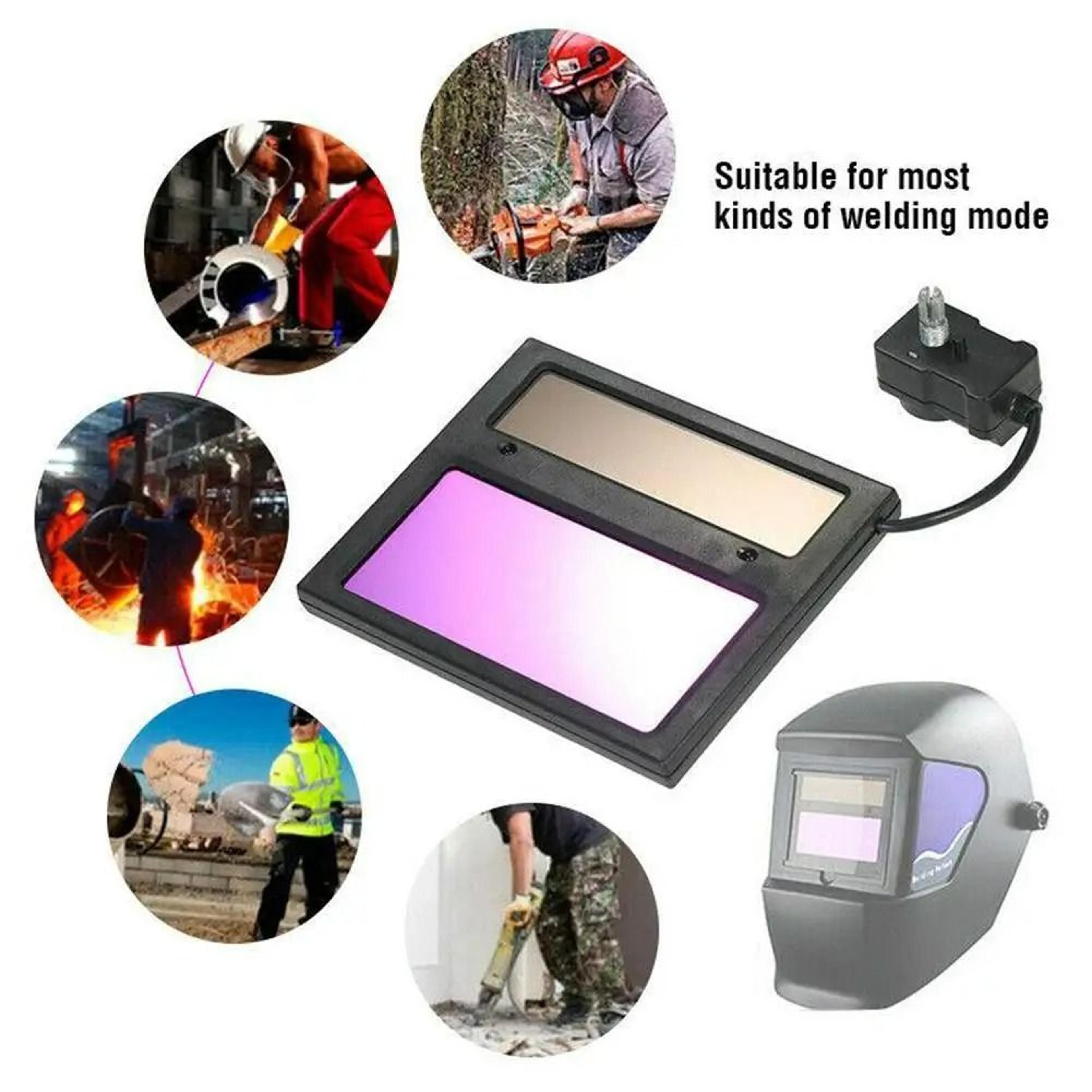 solar-powered auto-darkening welding helmet lens