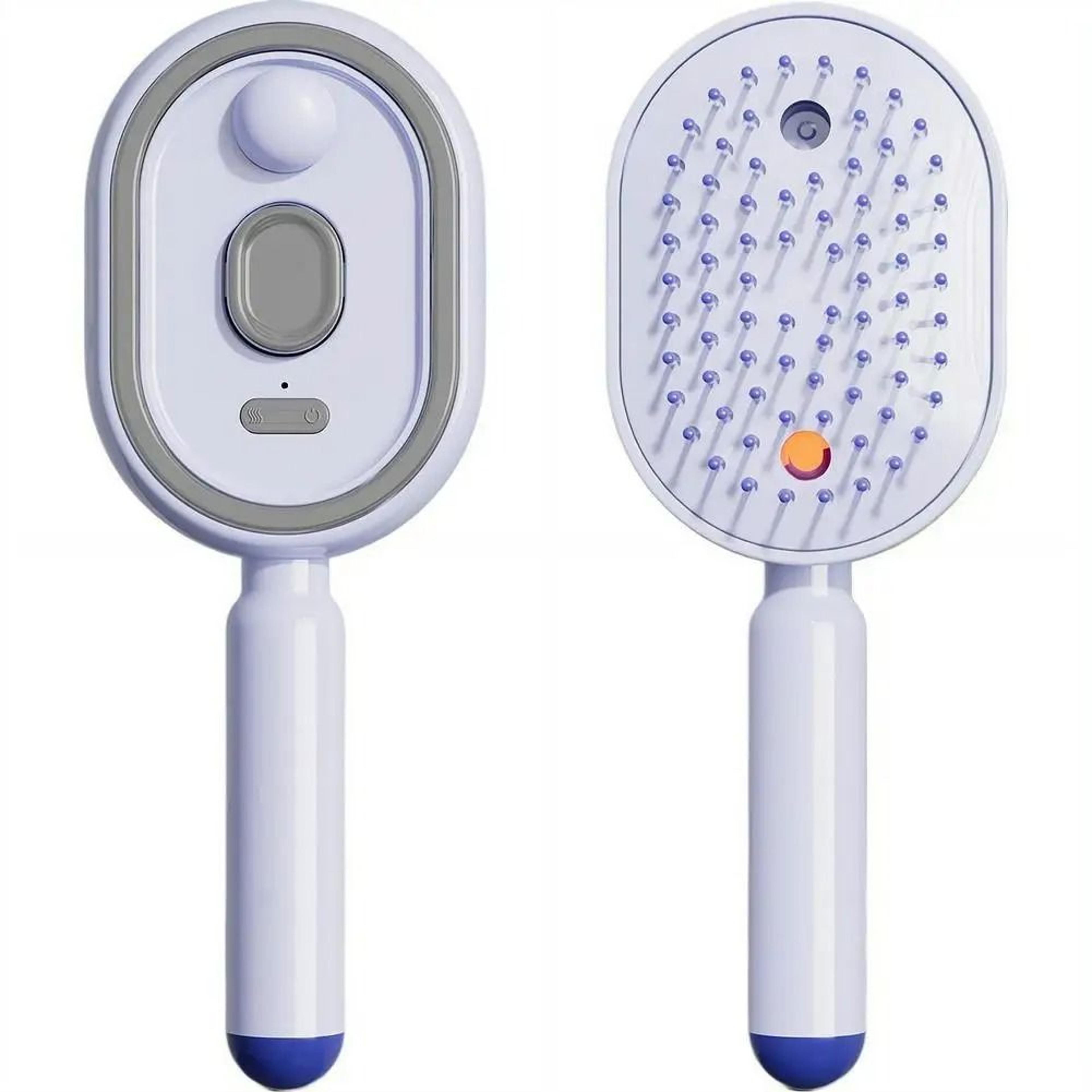 3-in-1 electric steam massage comb with spray and scalp care