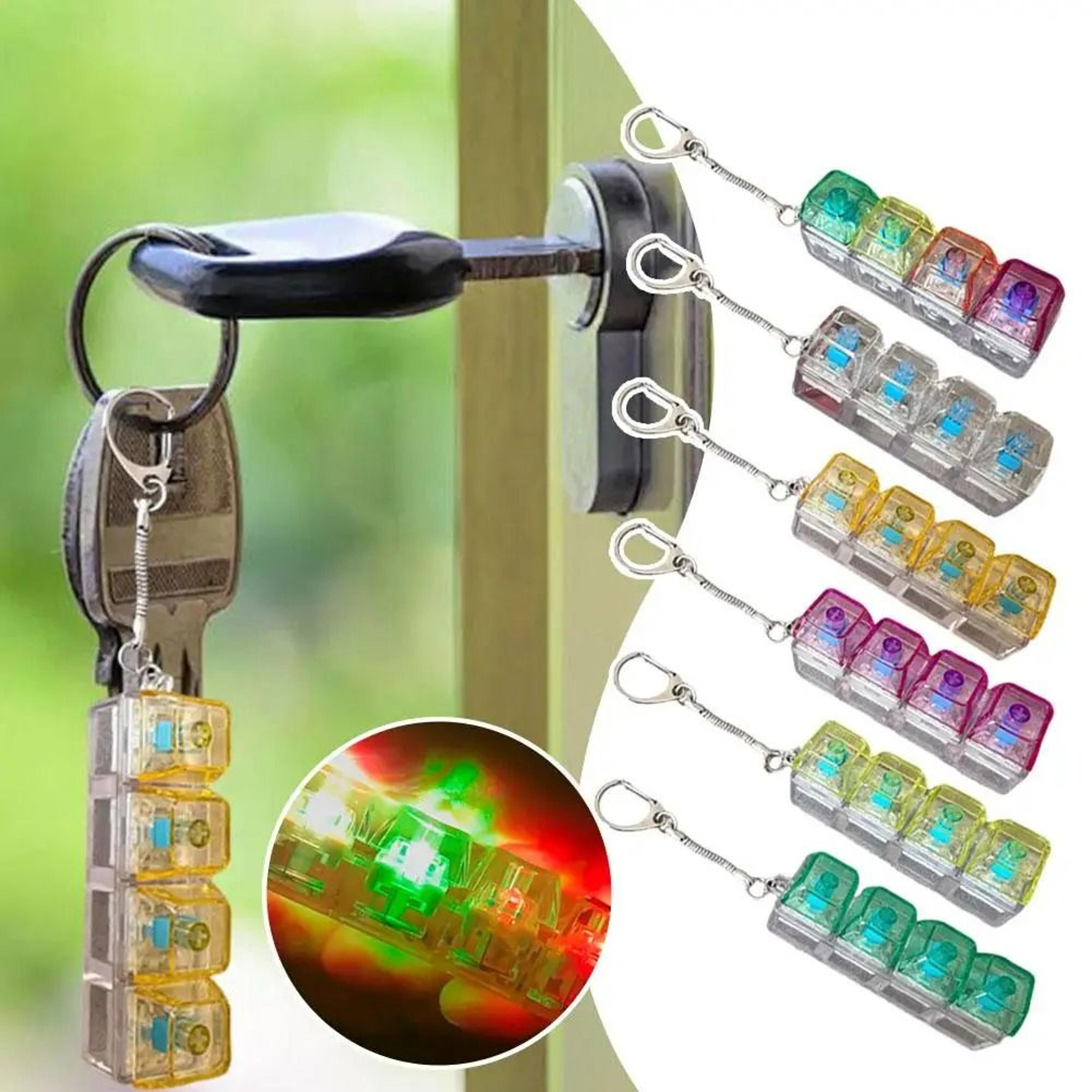 luminous 4-key mechanical keyboard fidget keychain