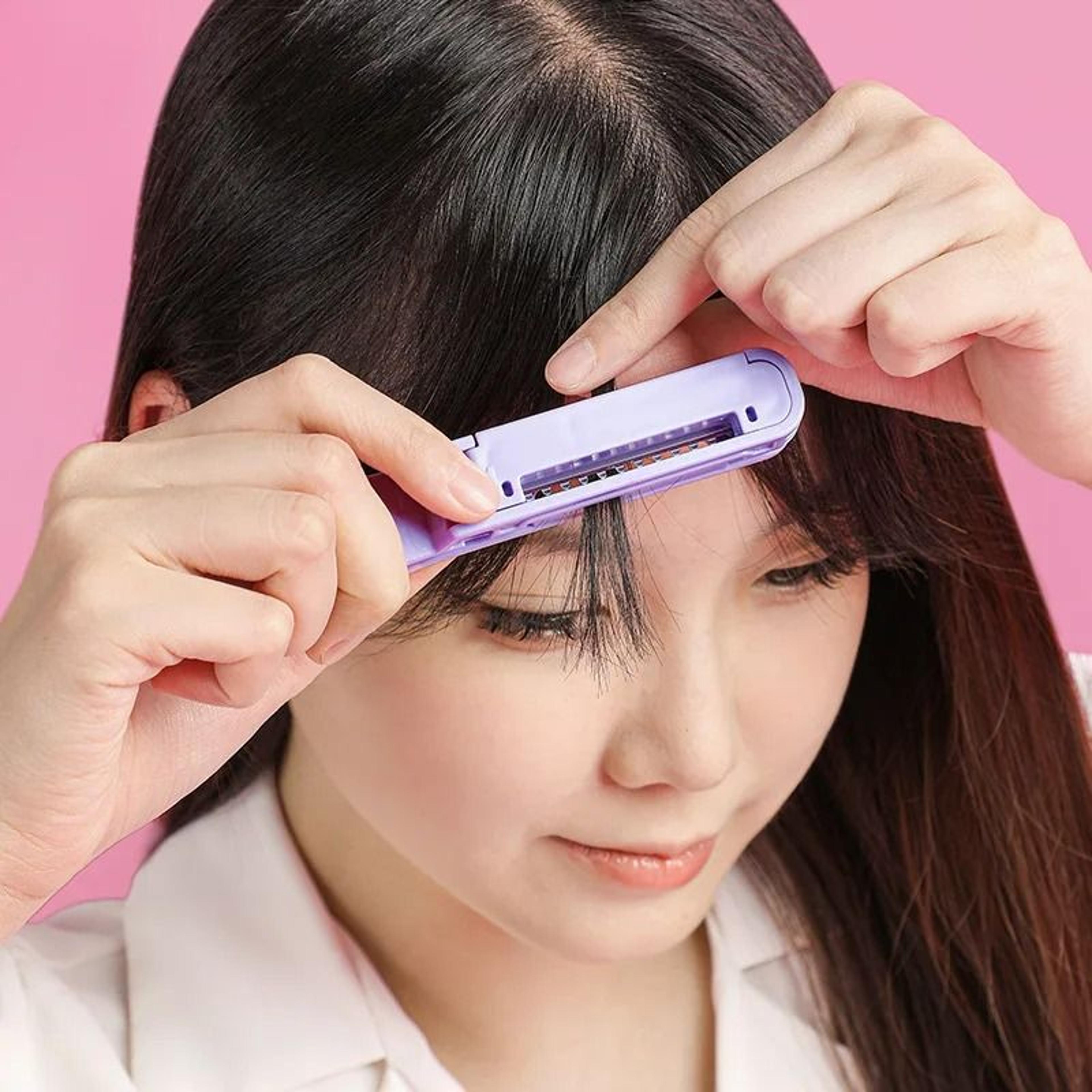 hair bangs cutting trimmer razor blade comb