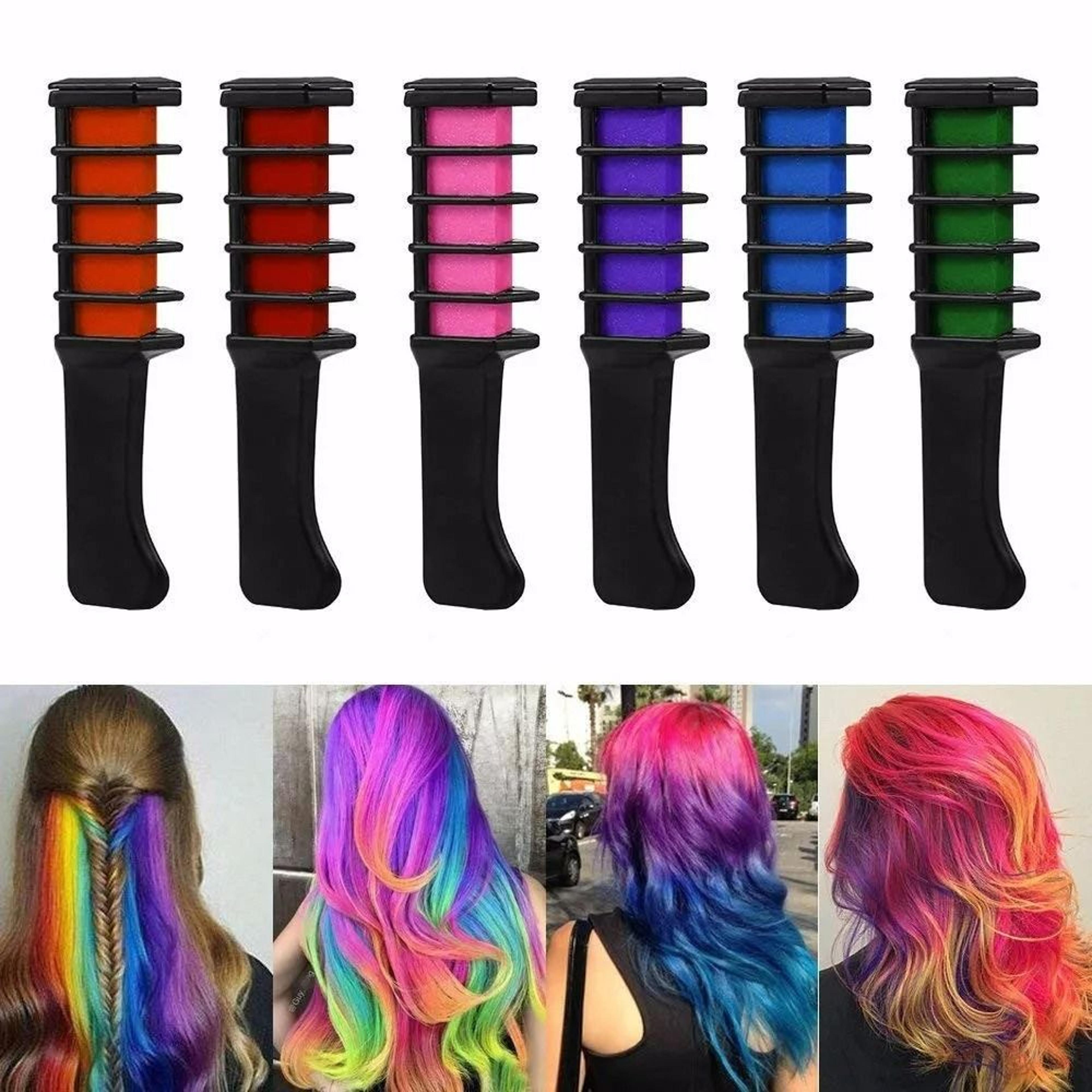 temporary hair dye chalk comb set