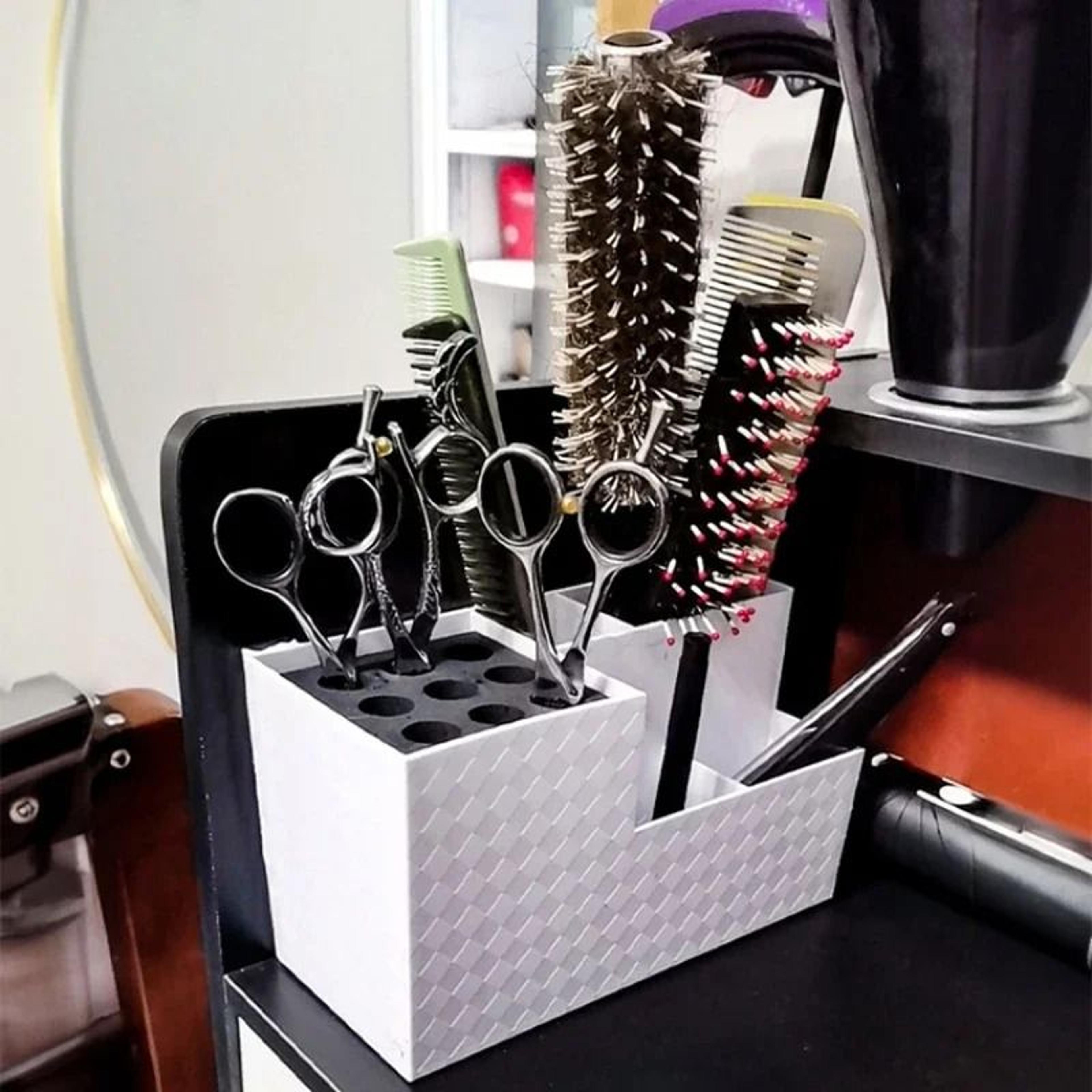 barbershop hair scissors and comb storage organizer box