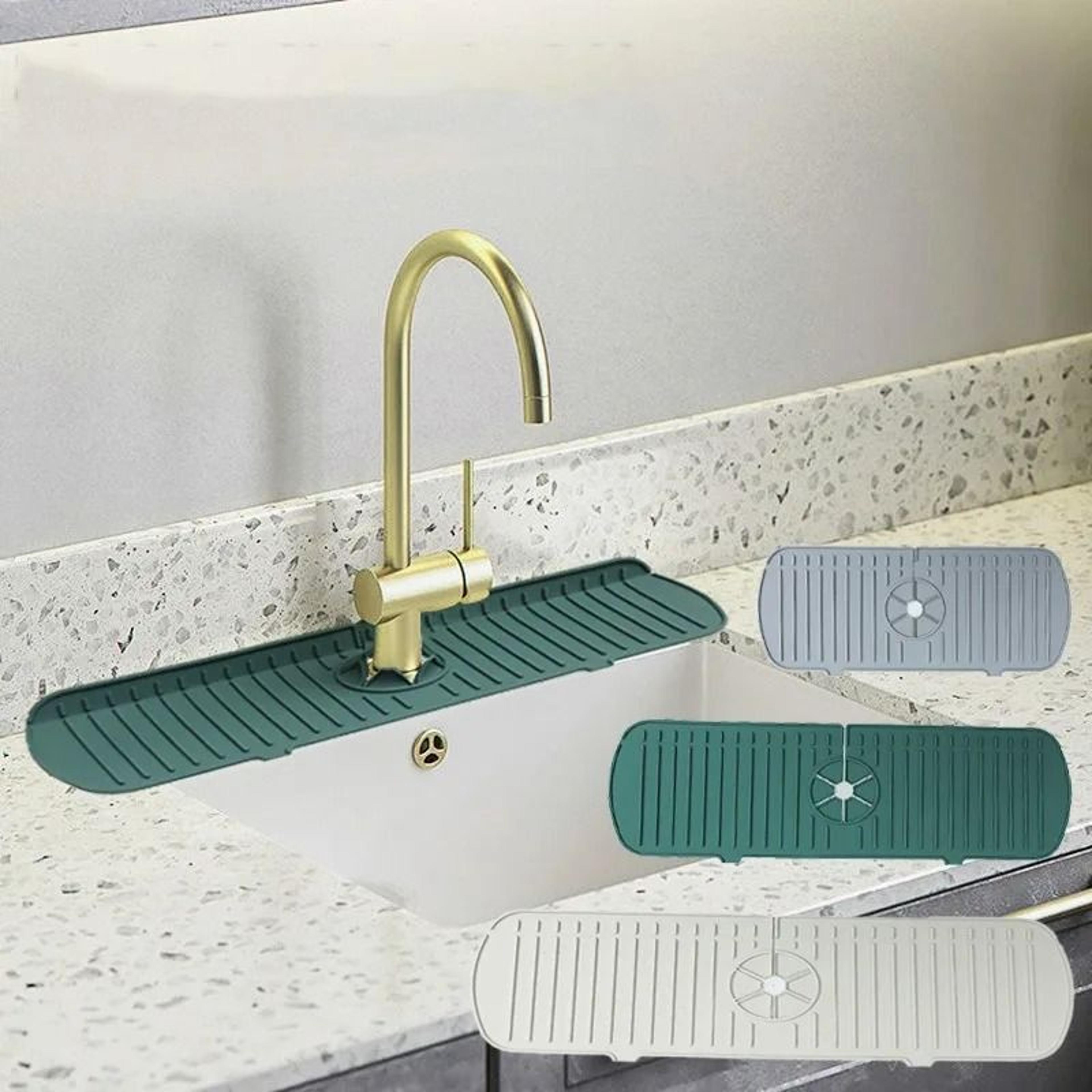 silicone faucet draining mat and sink splash guard