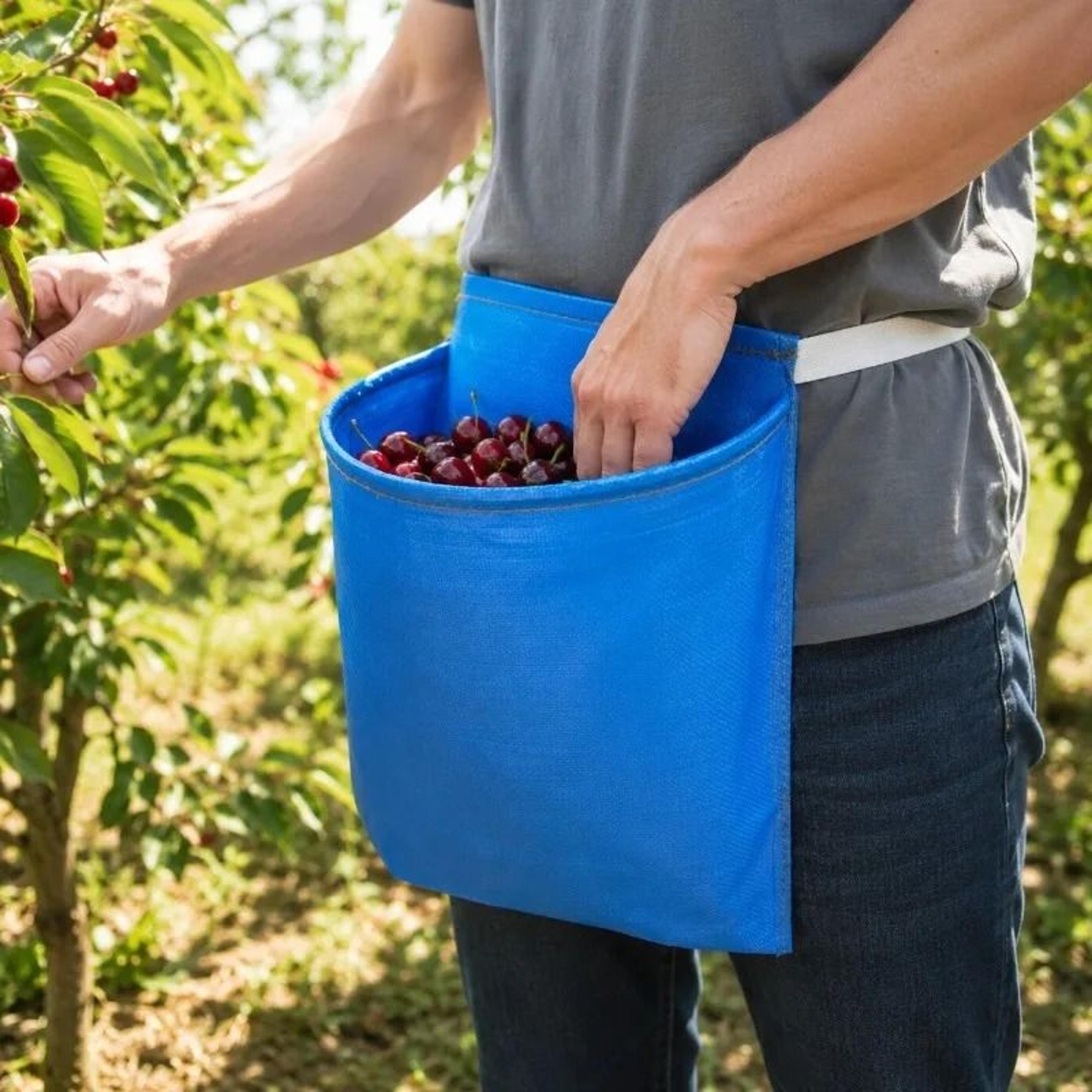 hands-free garden fruit and vegetable harvesting apron