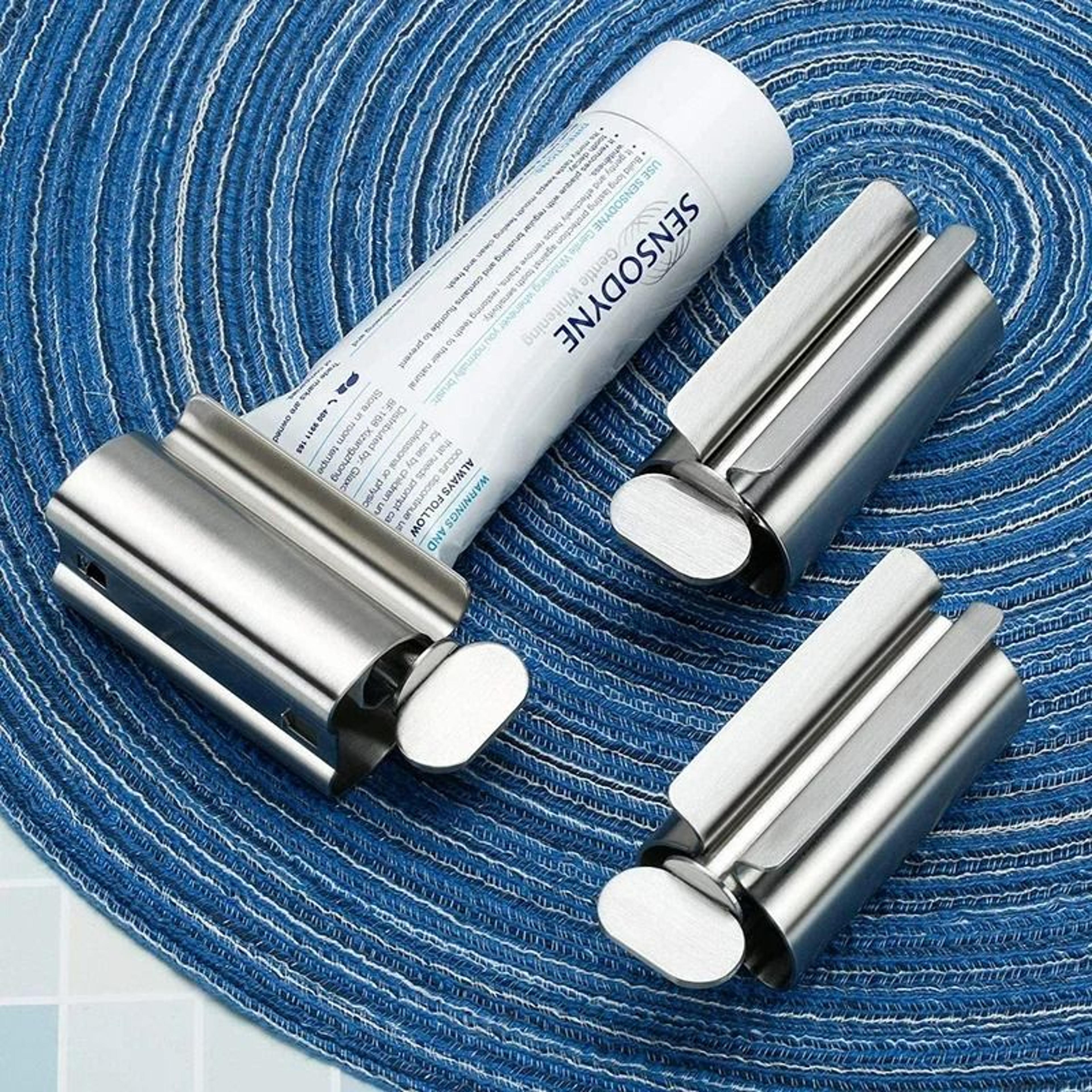 stainless steel rolling toothpaste squeezer stand