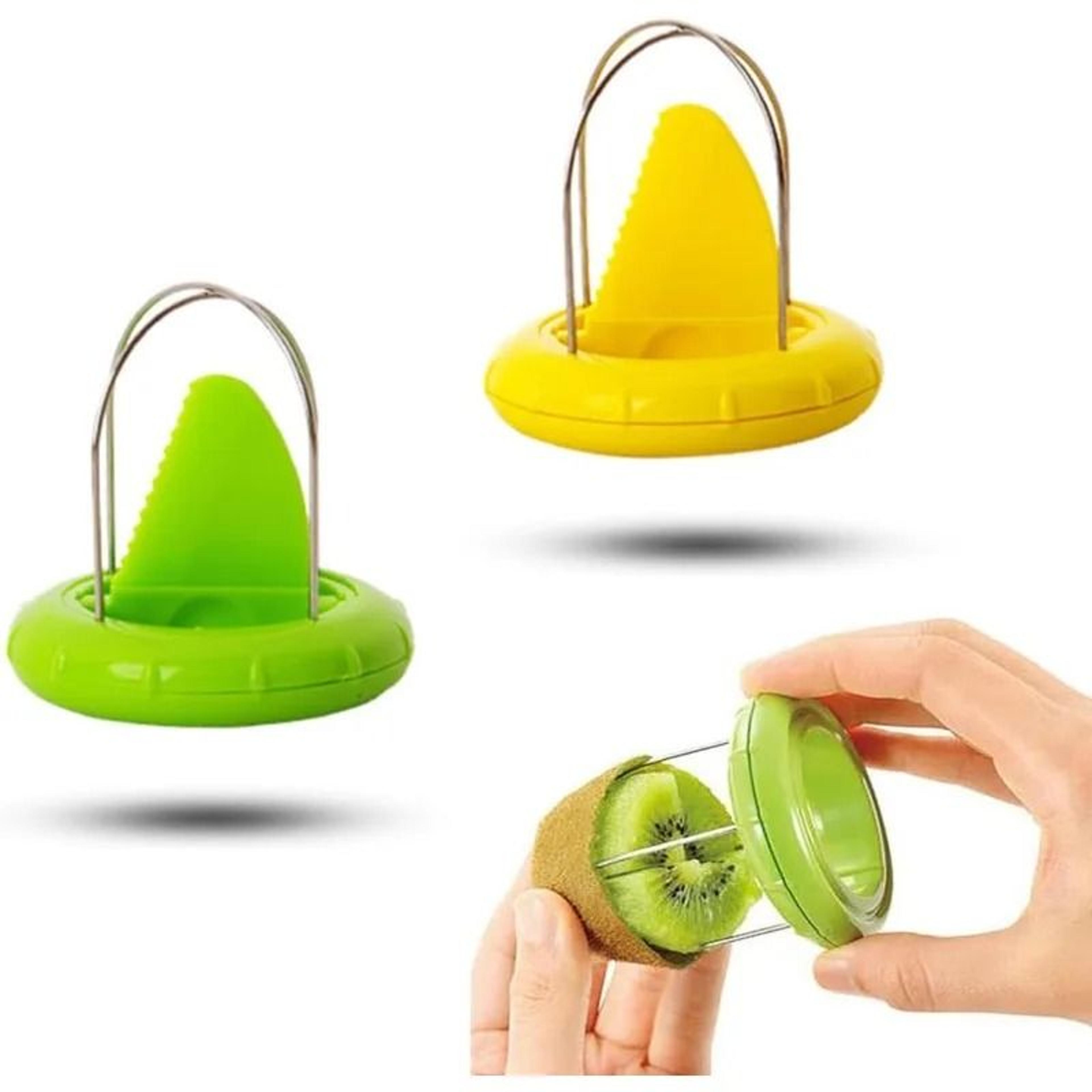 kiwi and dragon fruit slicer tool with integrated peeler