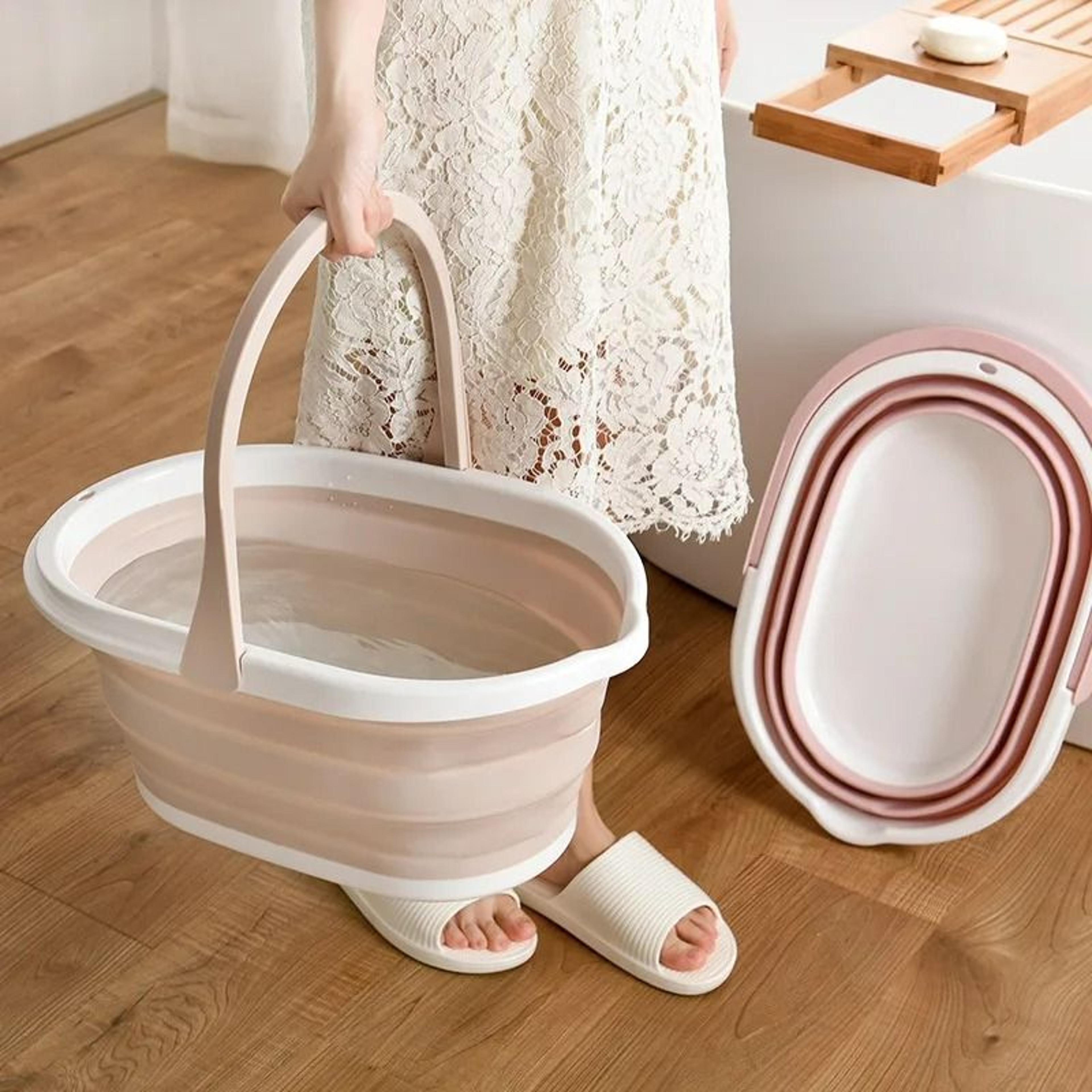 collapsible rectangular multi-purpose folding bucket