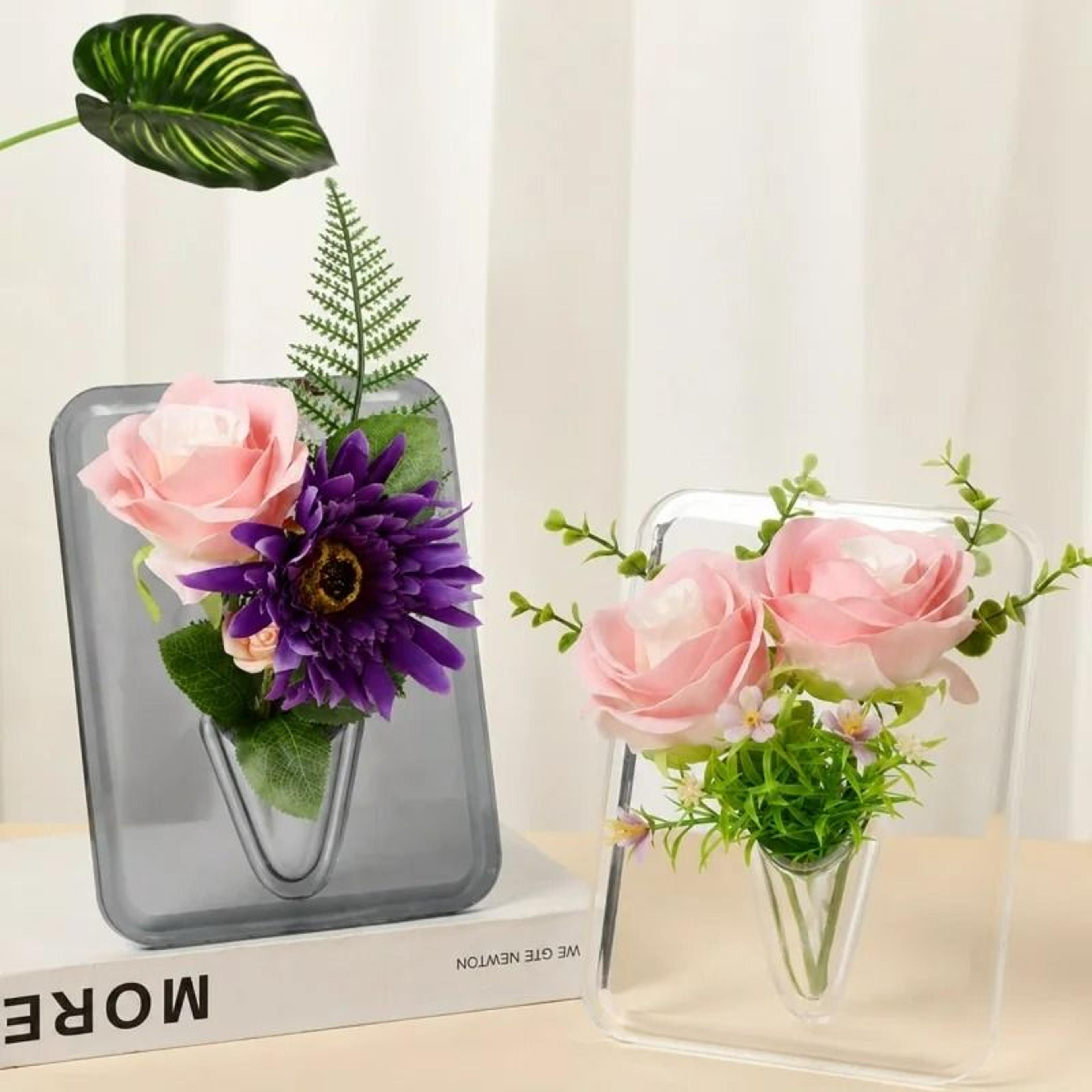modern frame acrylic flower vase