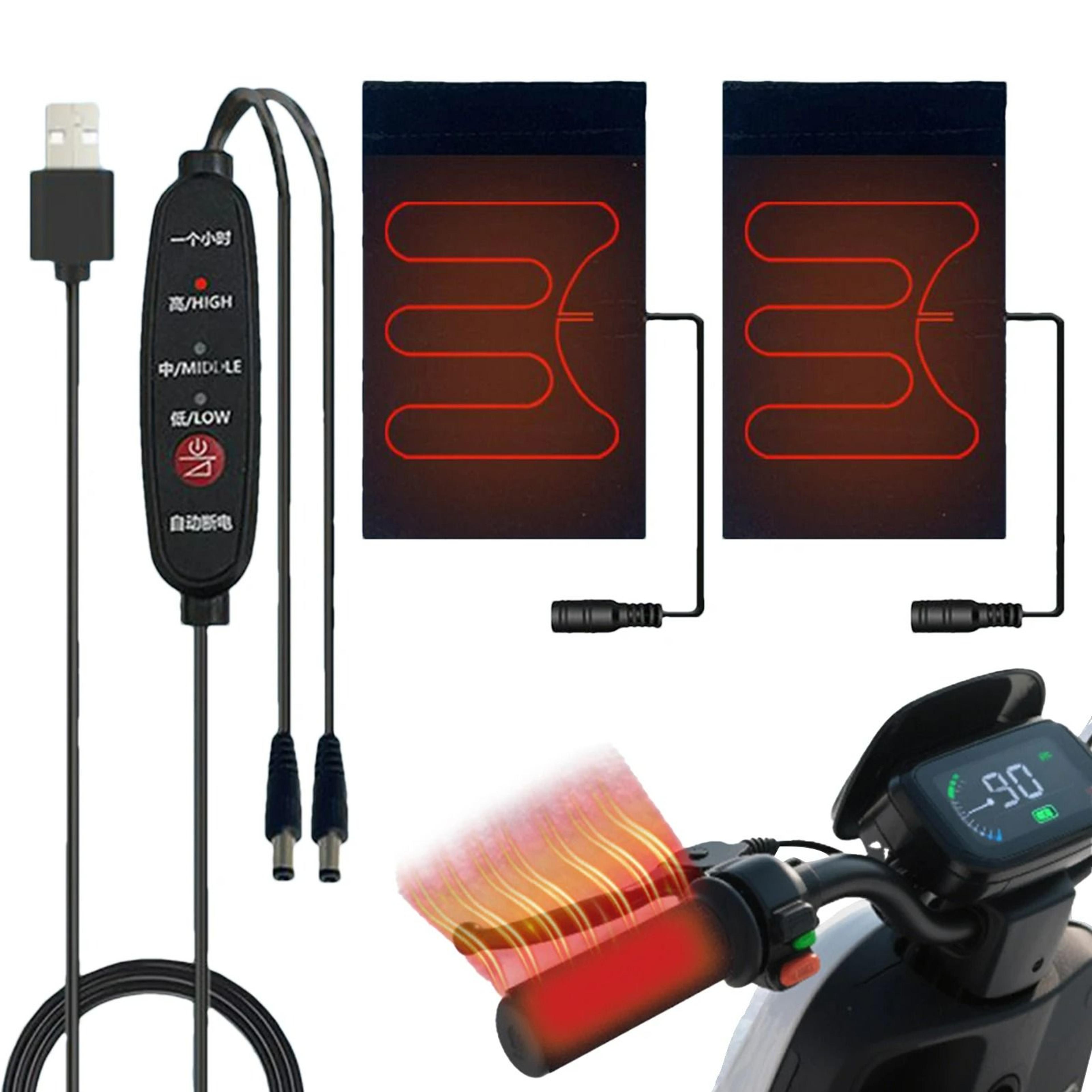 5v usb heated motorcycle handlebar grips