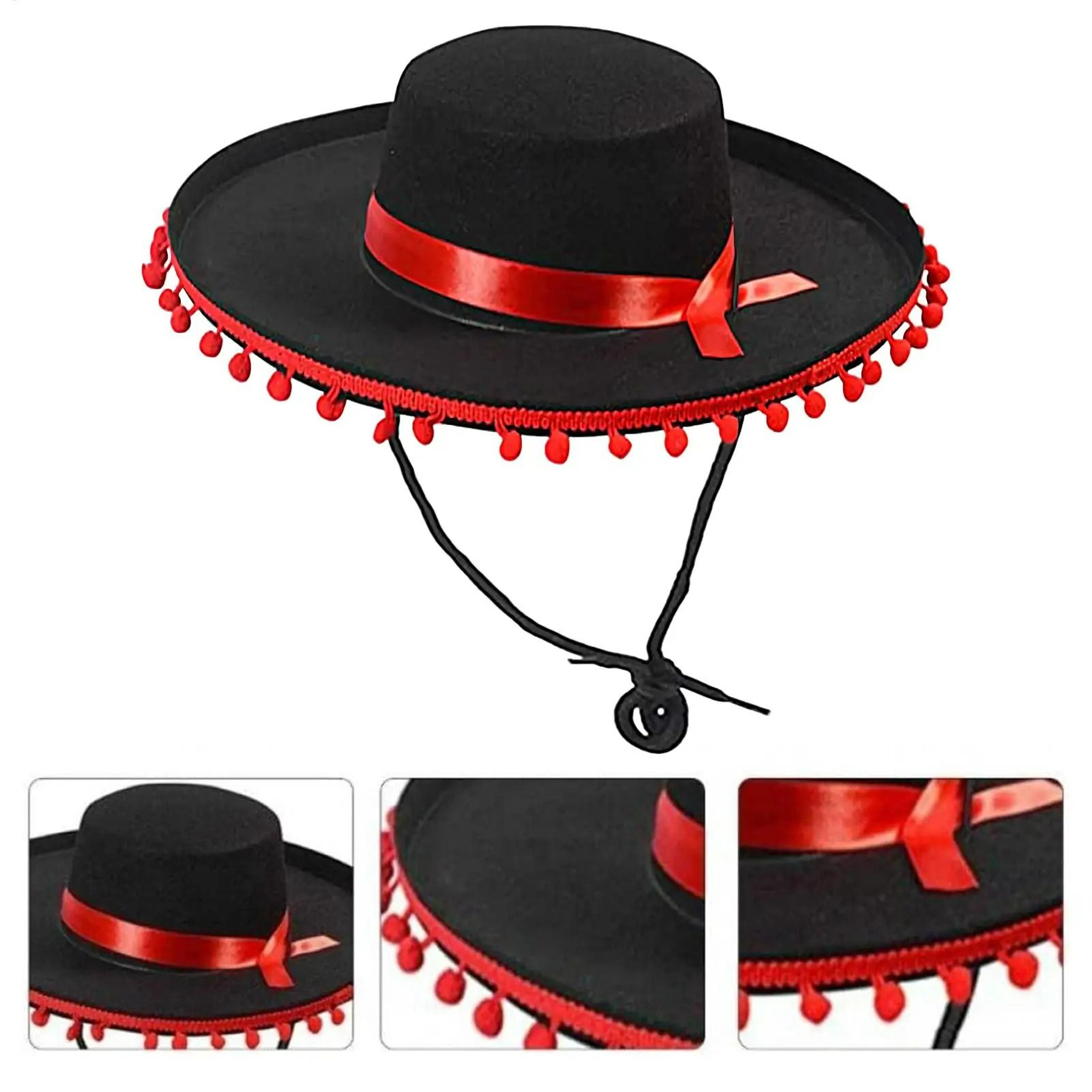 spanish style wide brim zorro sombrero hat