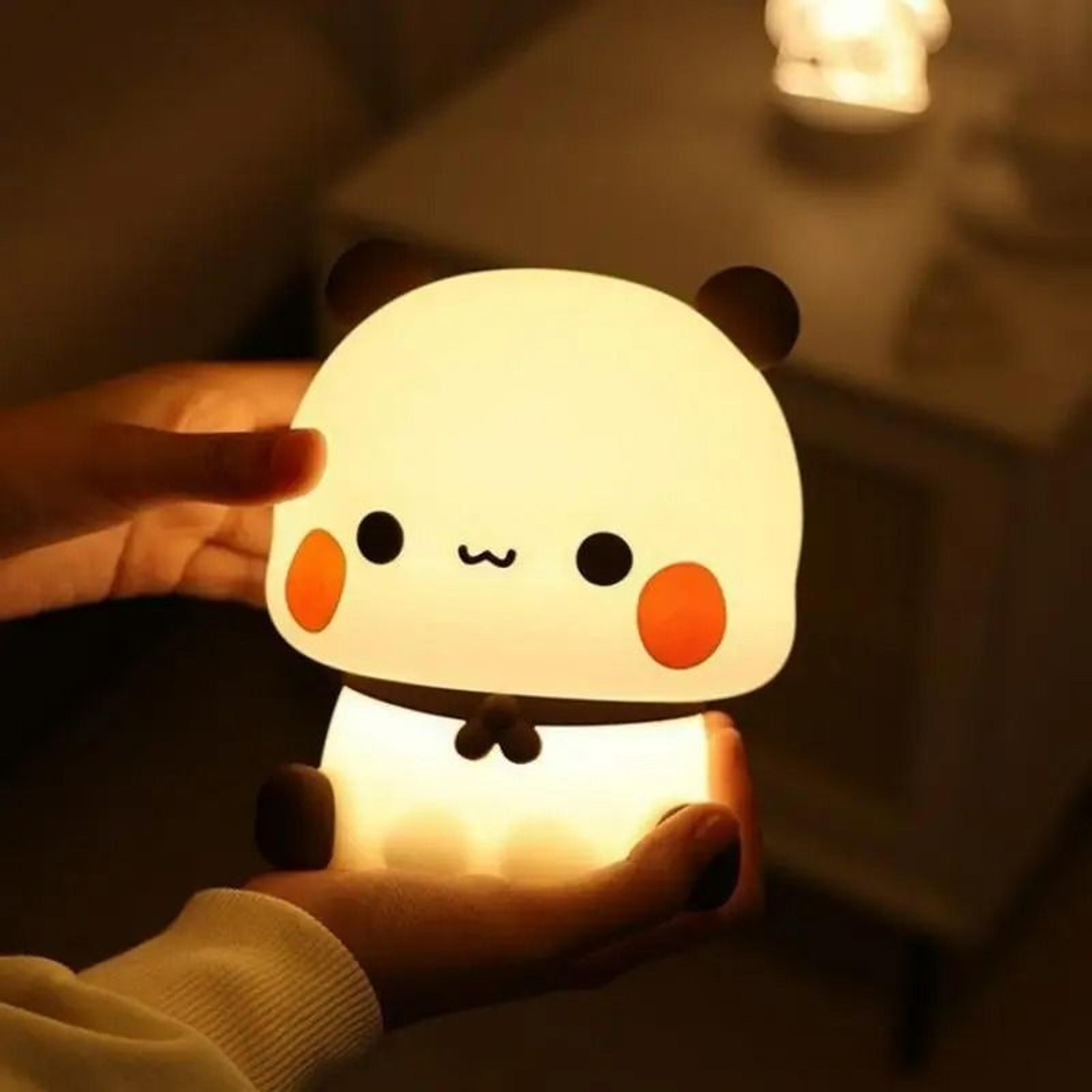 dimmable silicone panda led night light