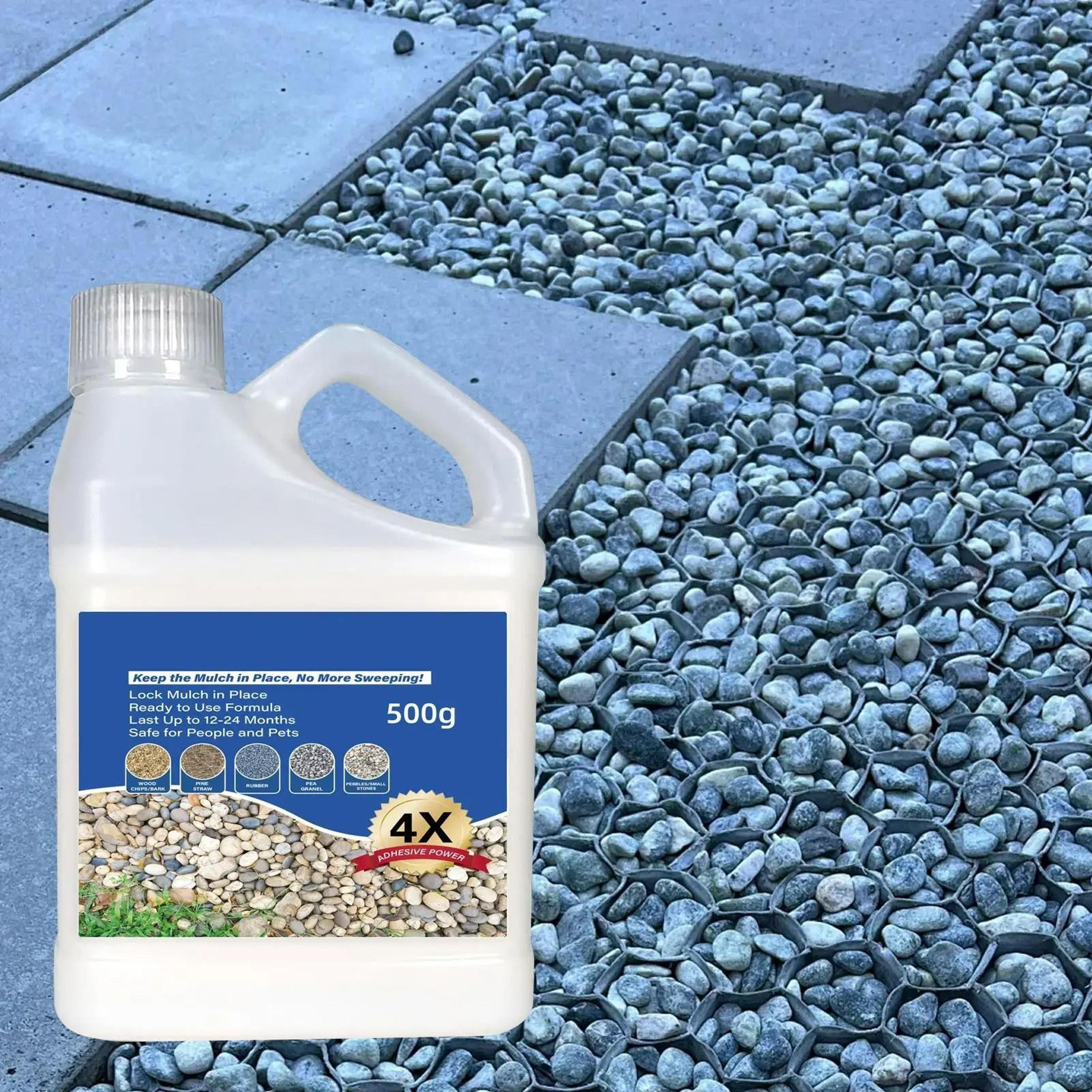 fast-drying landscape pea gravel rock adhesive