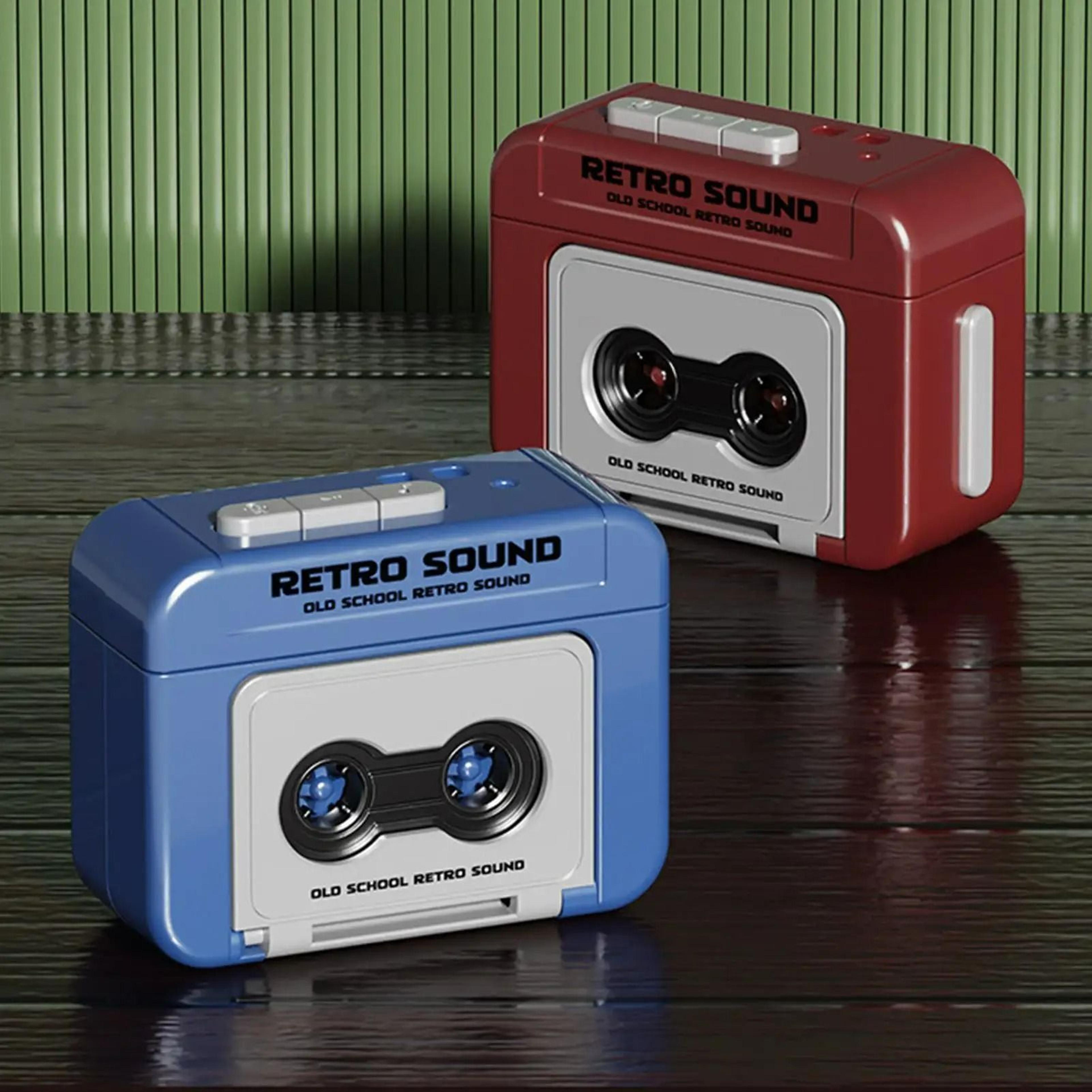 vintage mini radio cassette keychain charm