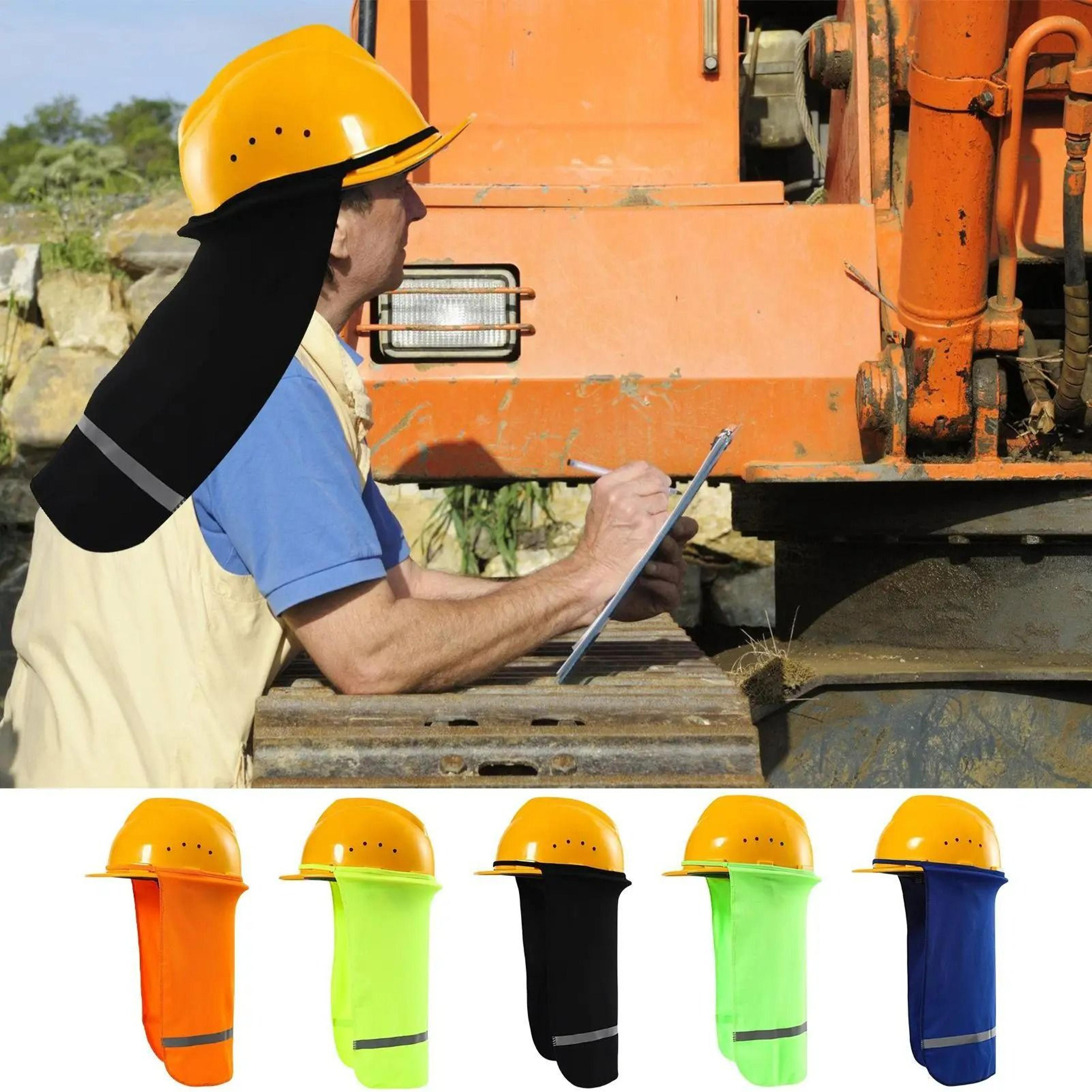 high-visibility hard hat sun shade neck cover