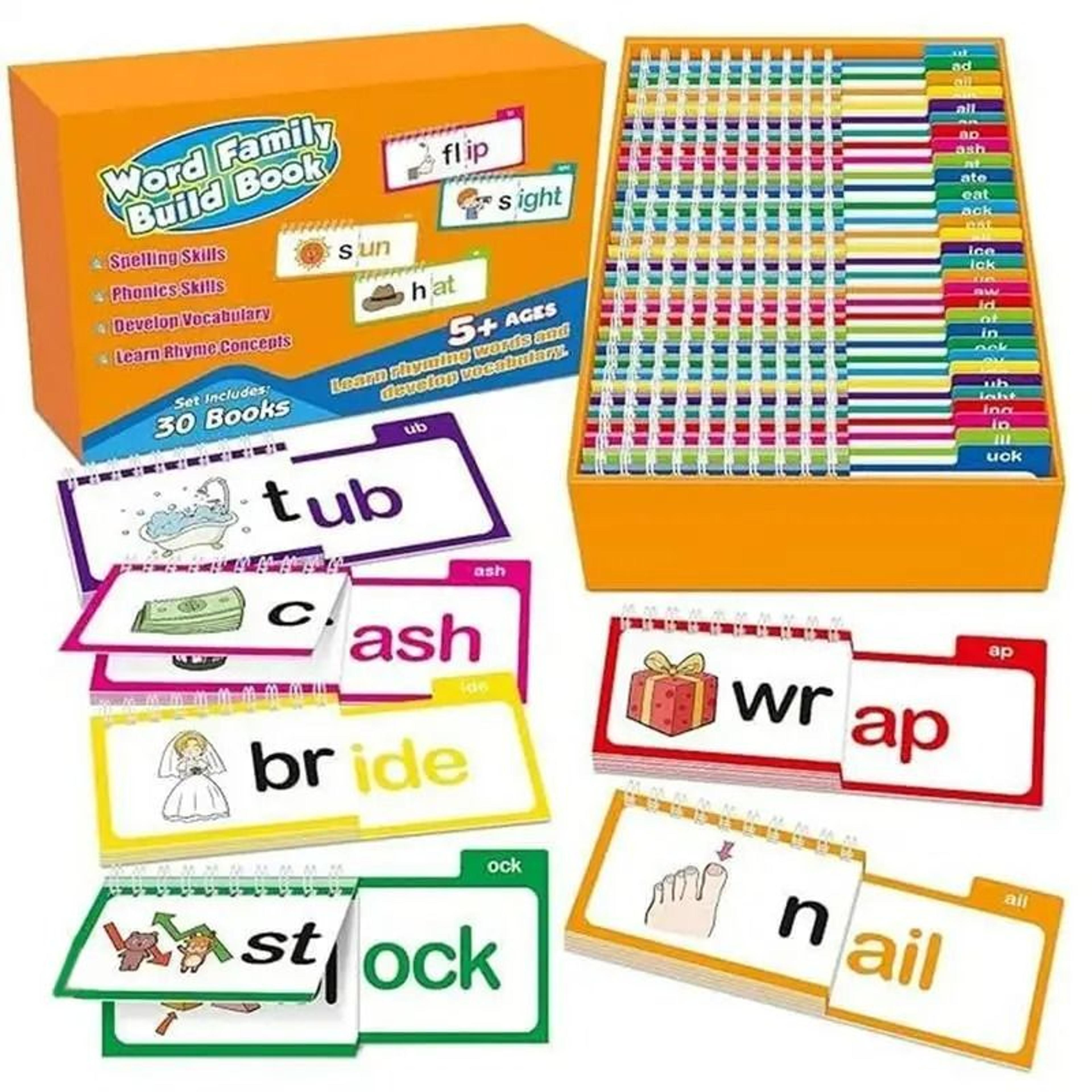 read and rhyme word family flip books set