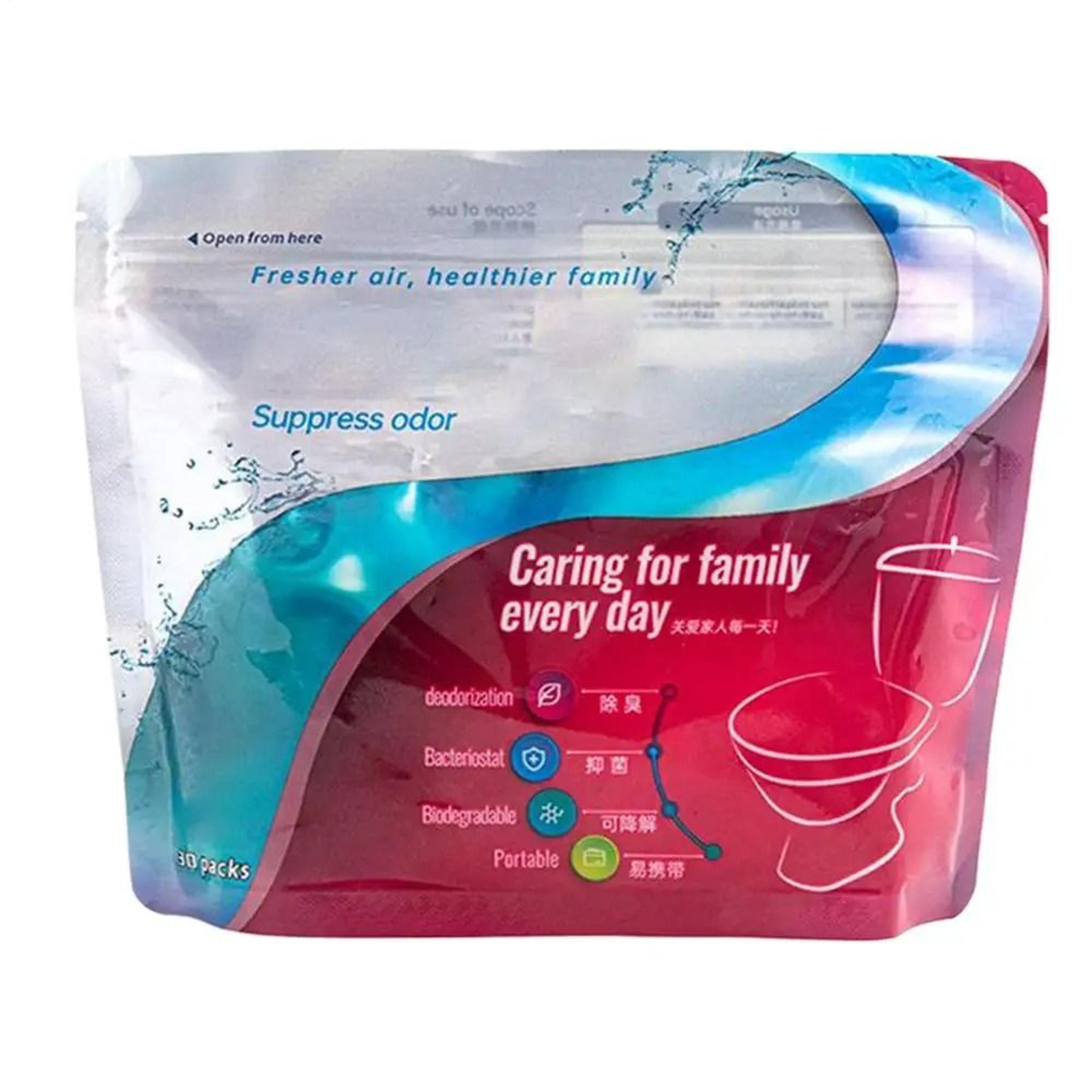 portable outdoor emergency toilet waste gelling powder