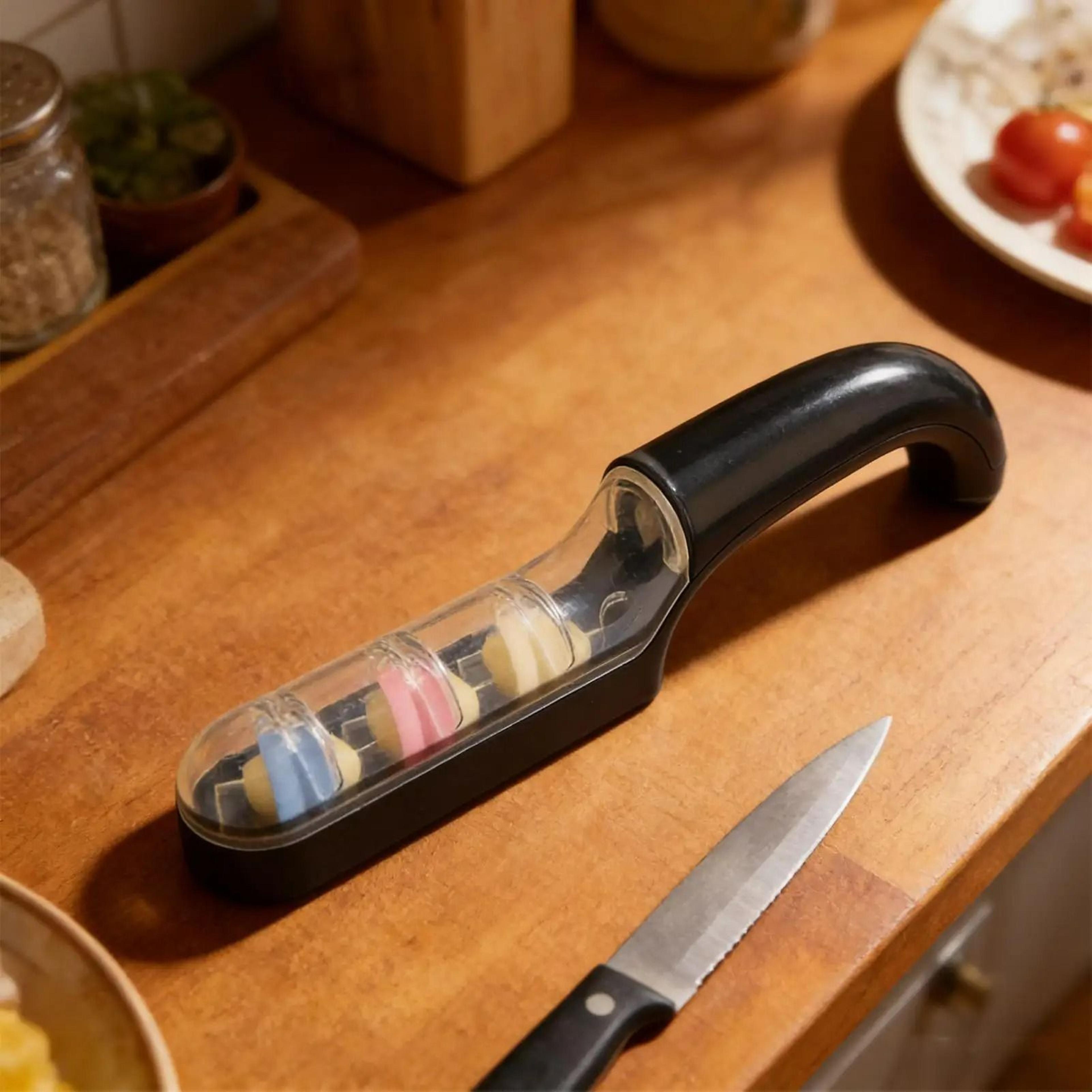 3-stage handheld kitchen knife sharpener