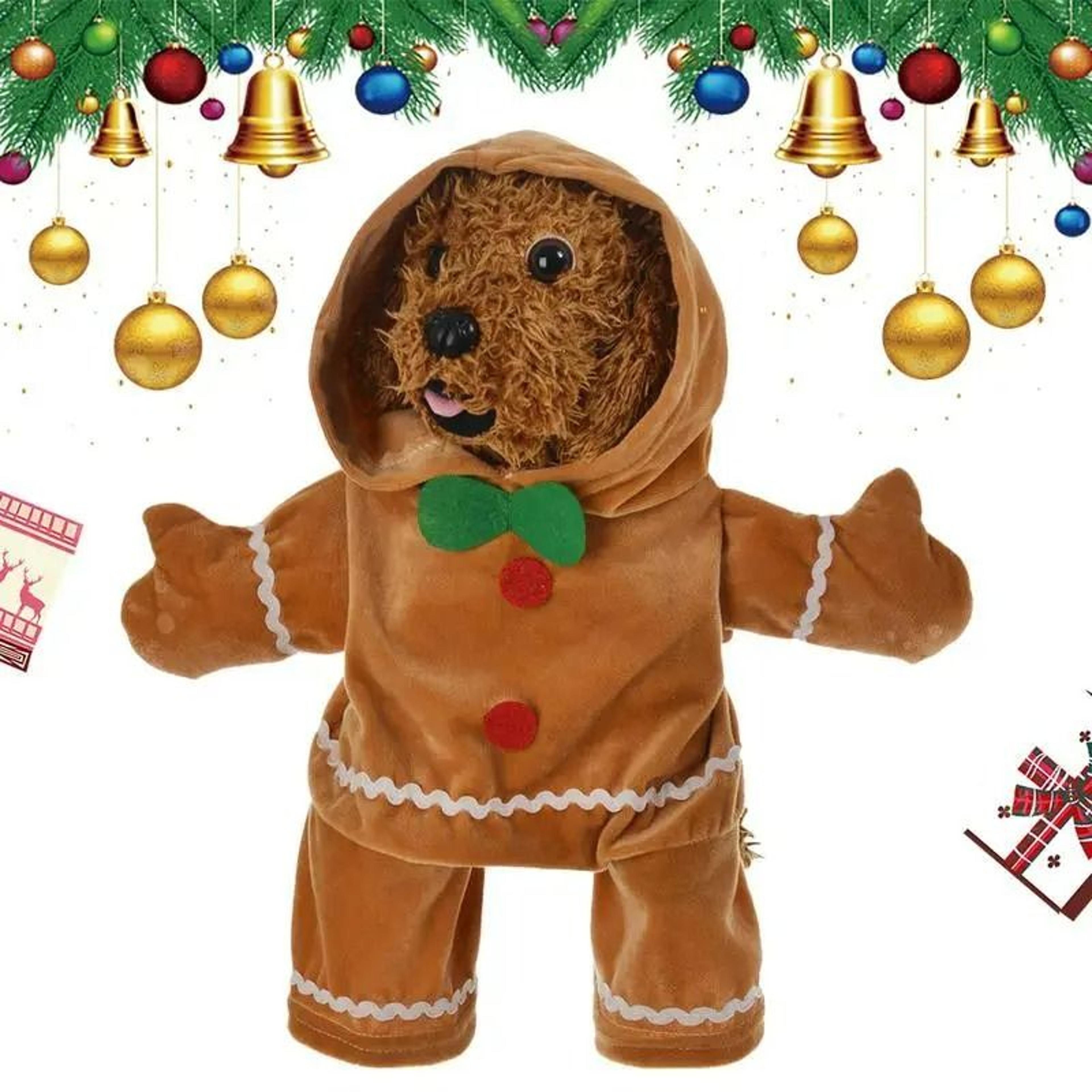 walking gingerbread man pet christmas costume hoodie