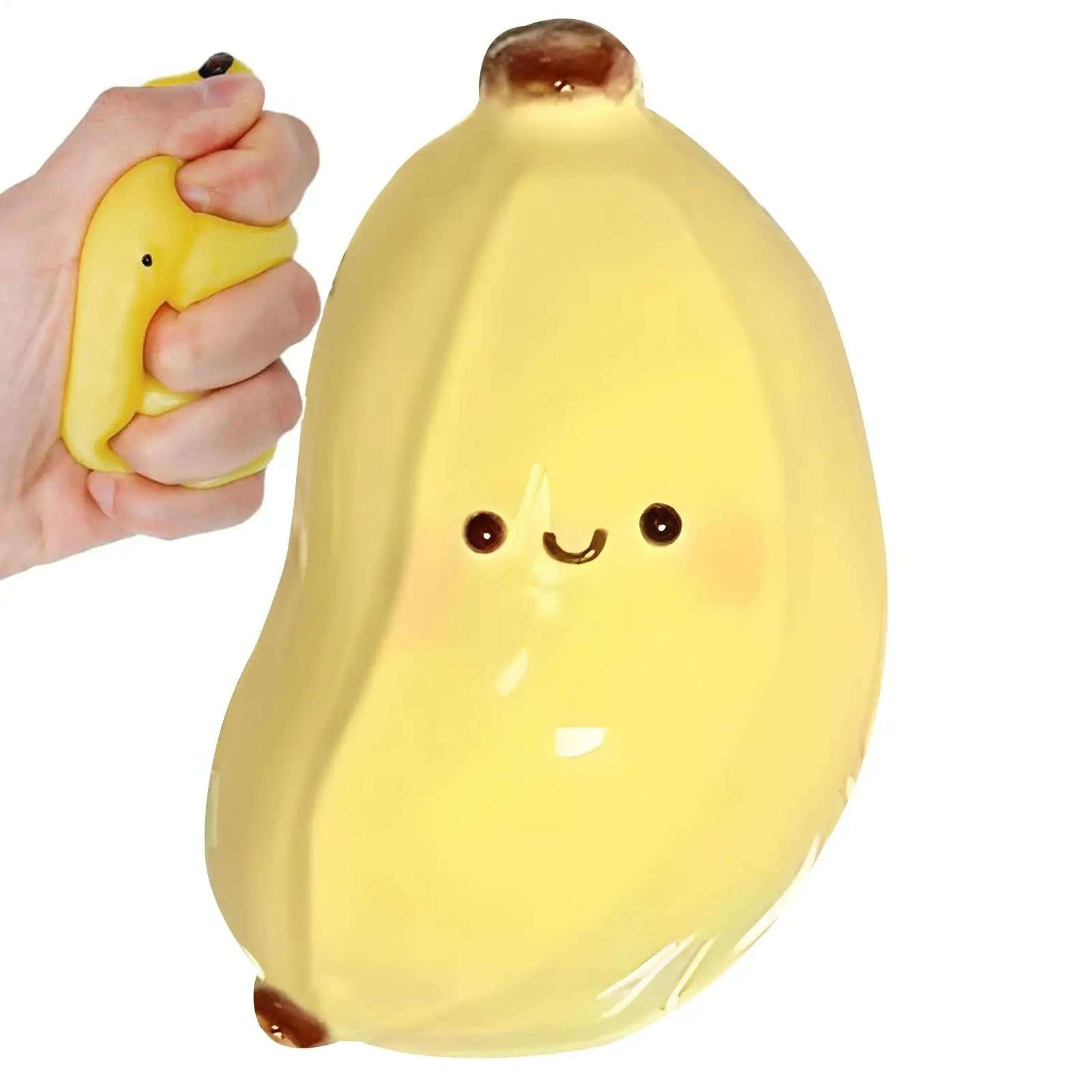 slow-rising banana stress relief squeeze toy