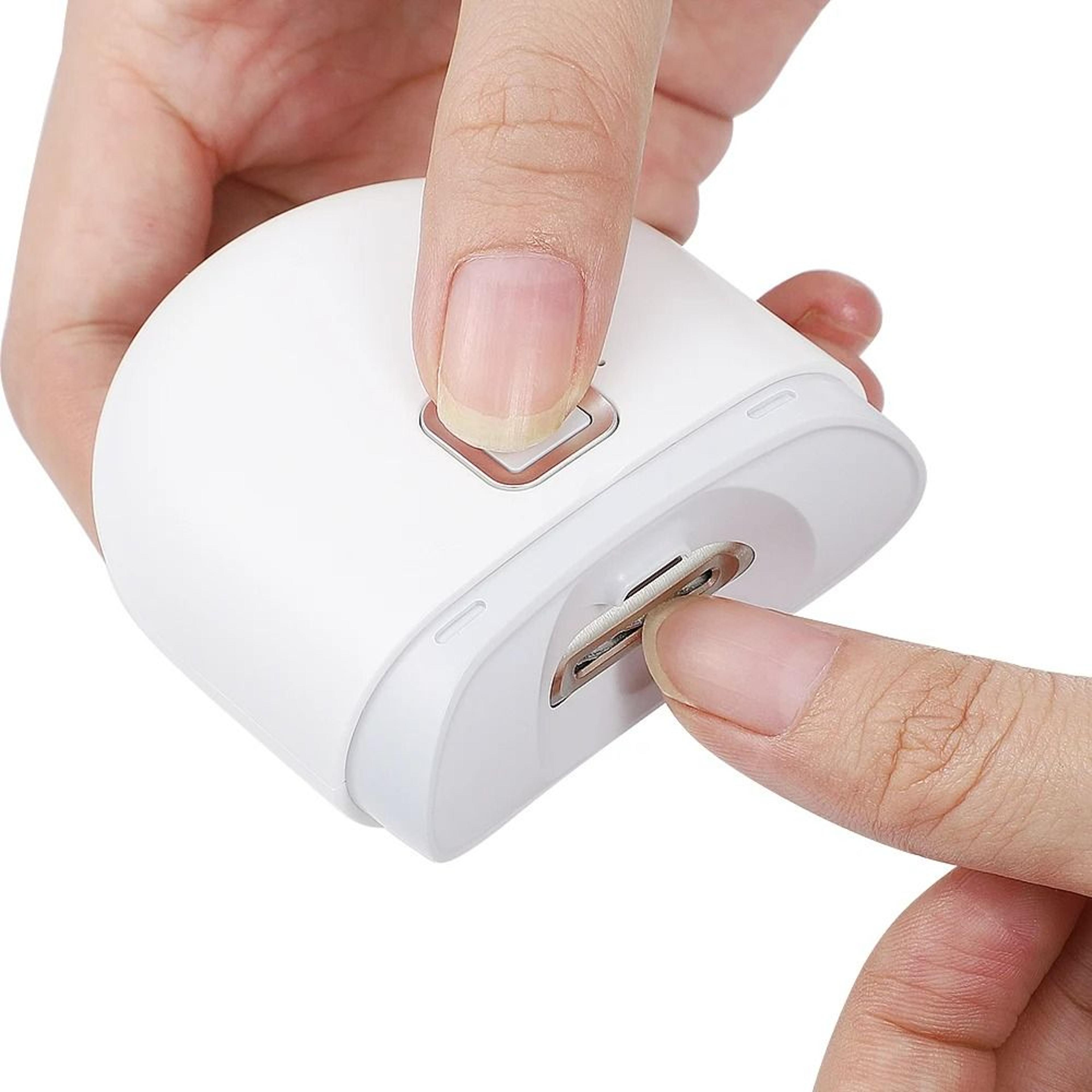 electric automatic nail clipper with auxiliary light