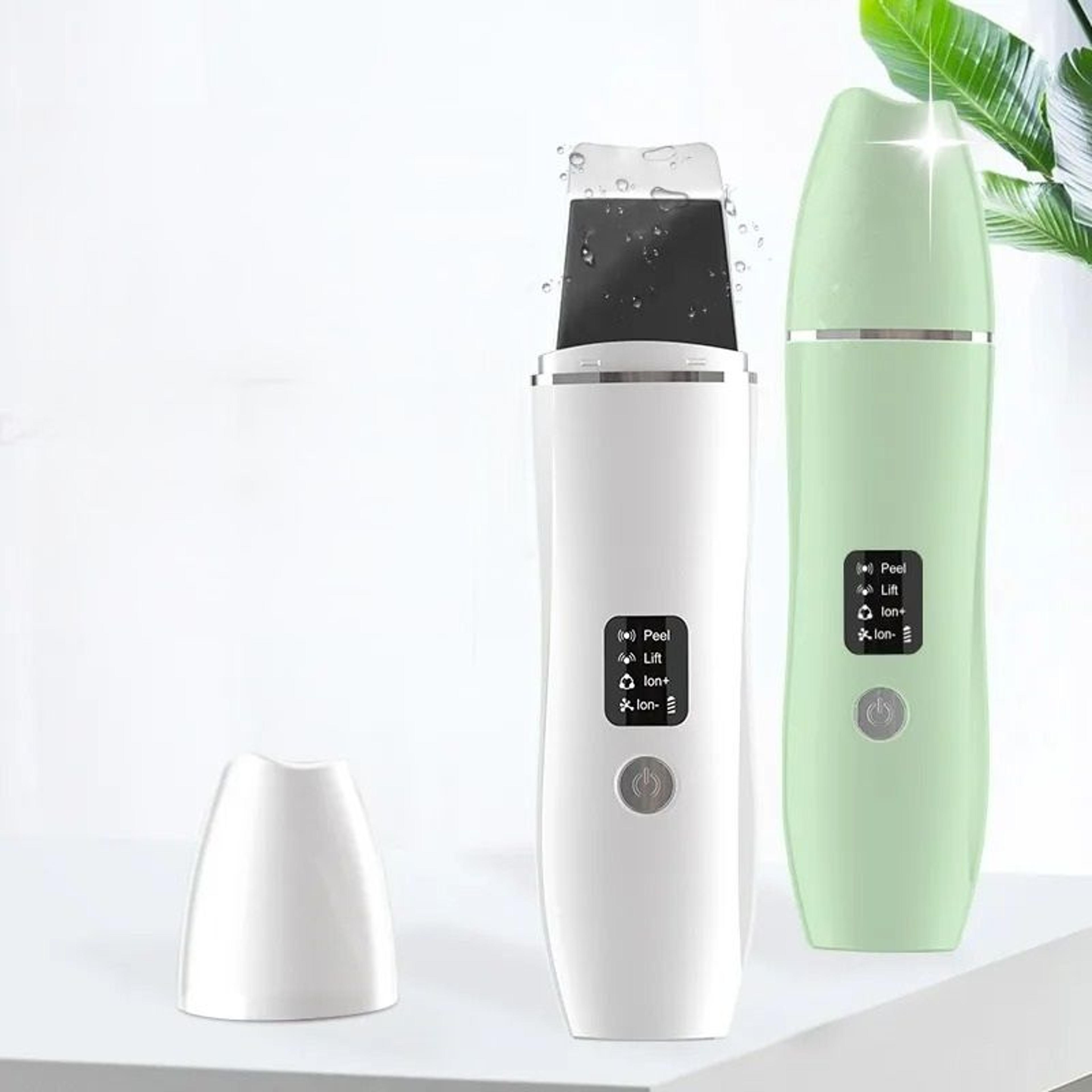 ultrasonic skin scrubber & ems facial peeling spatula