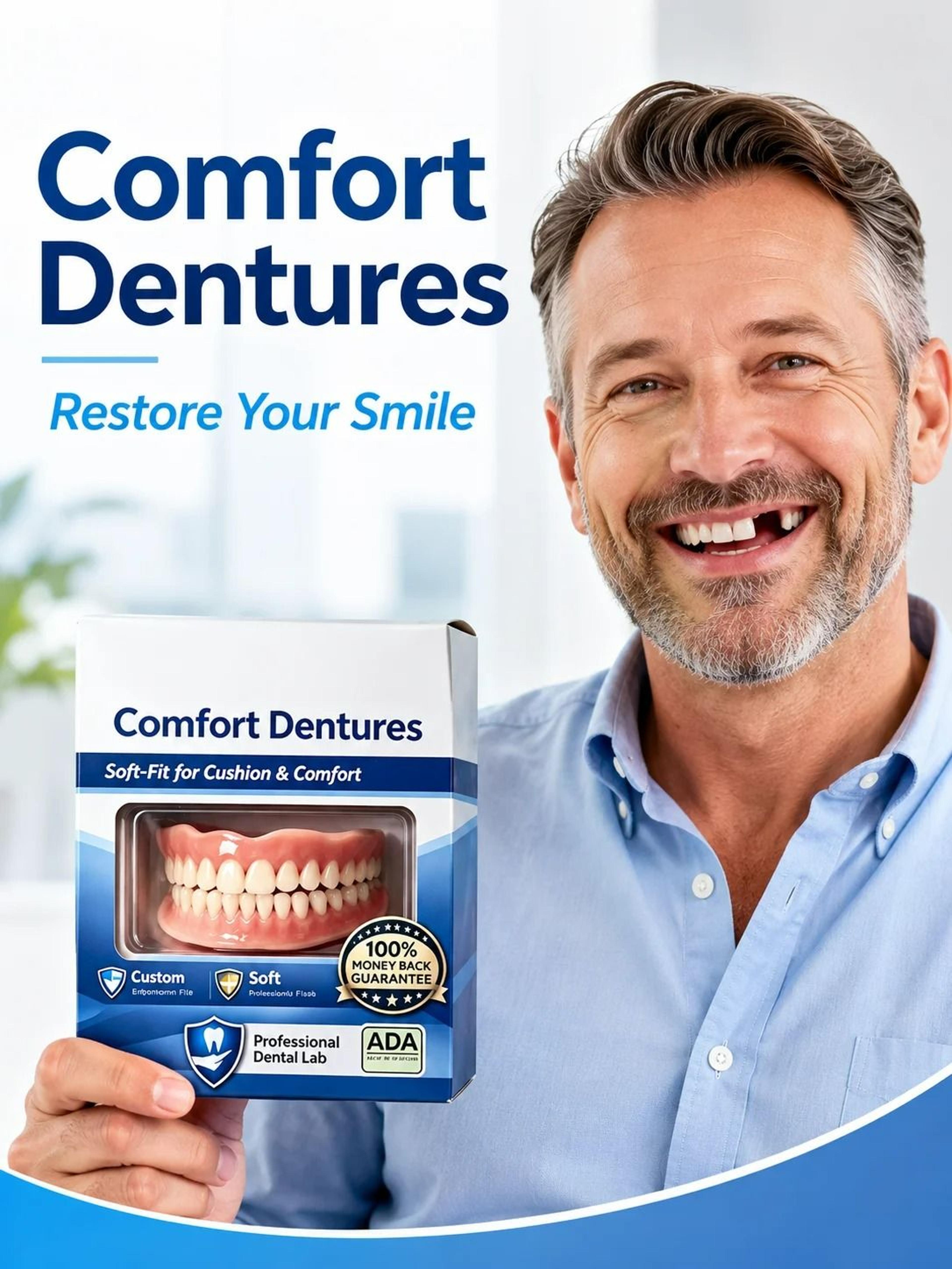 full mouth lifelike silicone dentures set