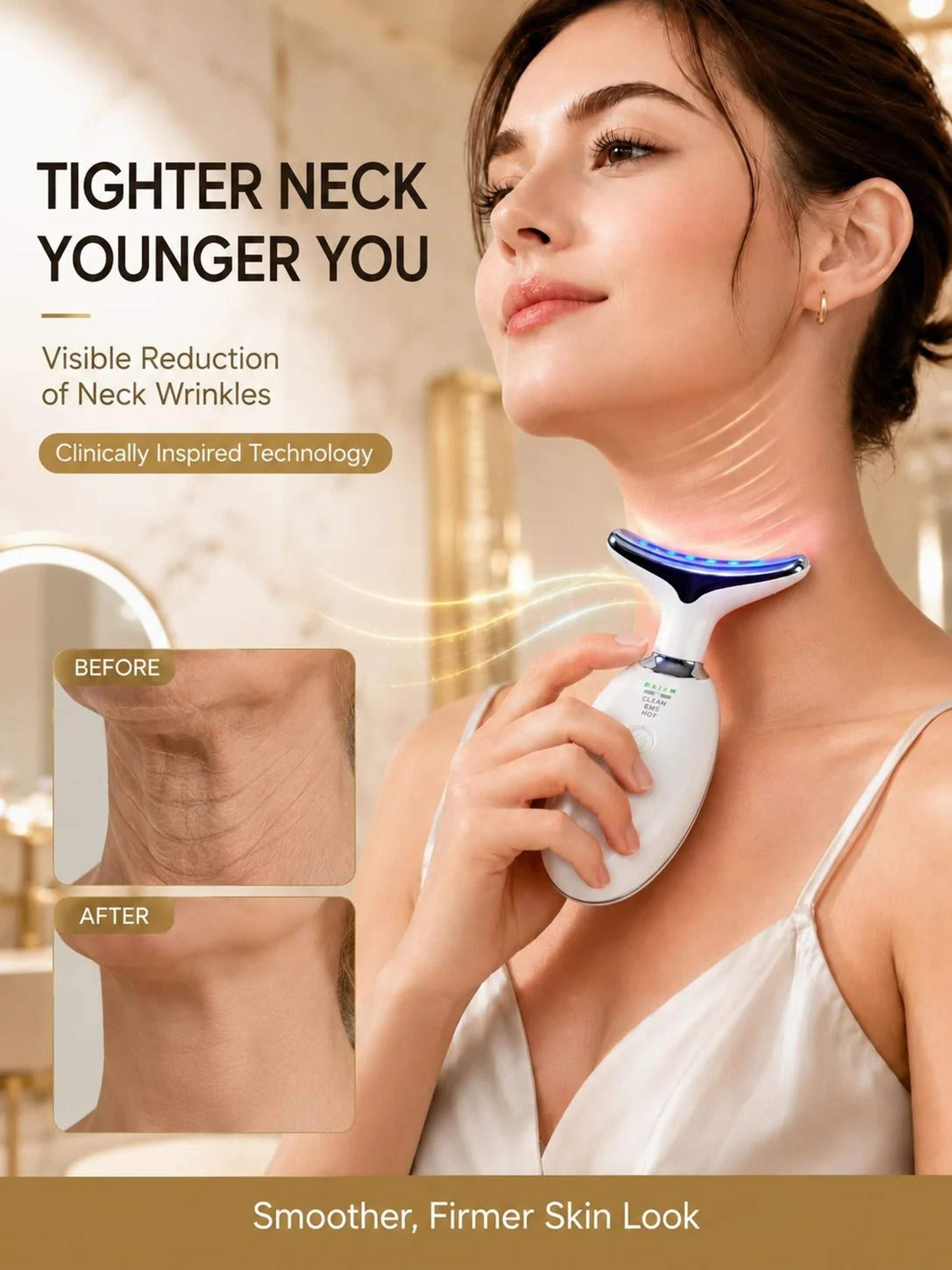 face & neck firming led beauty massager