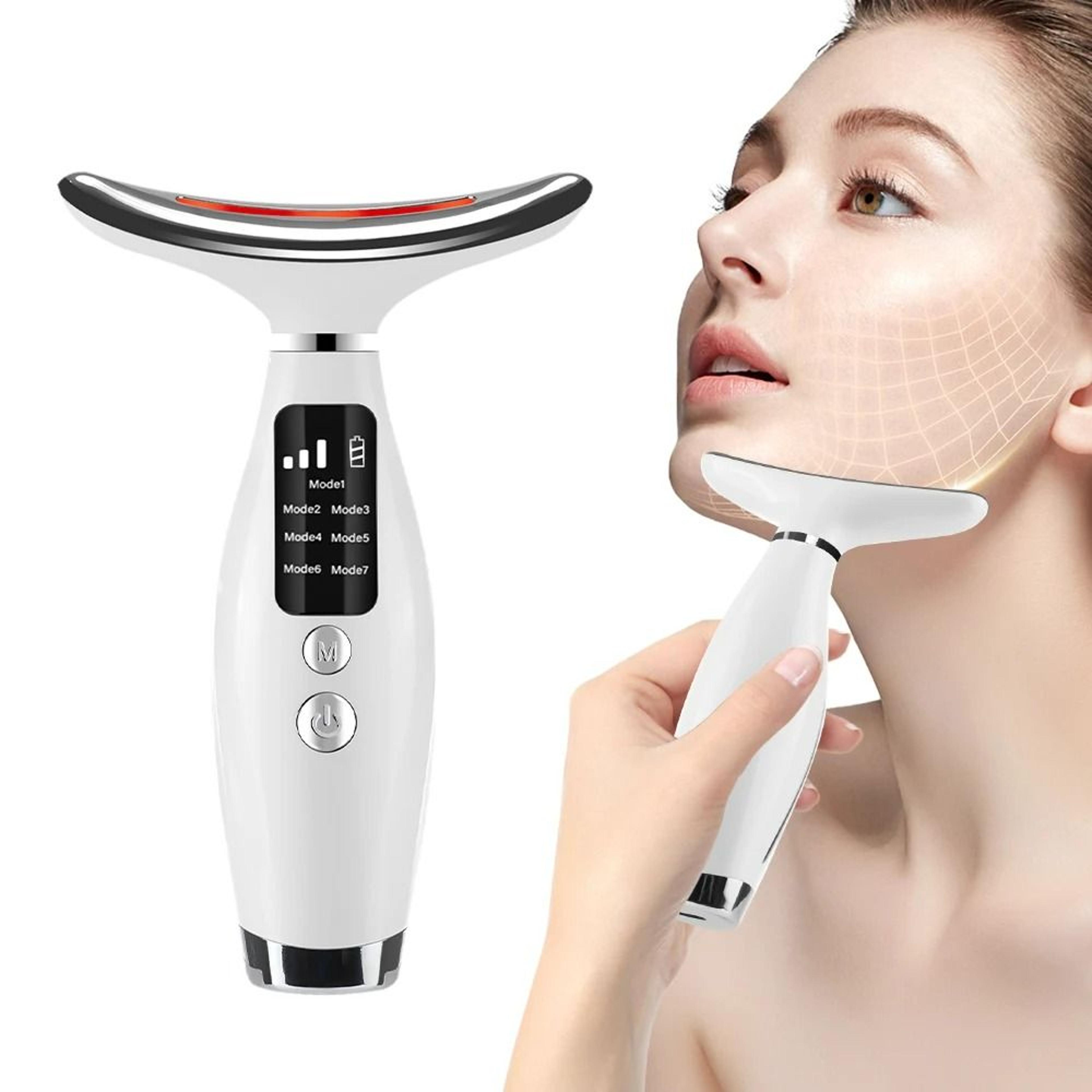7-color led photon therapy neck & face lifting massager