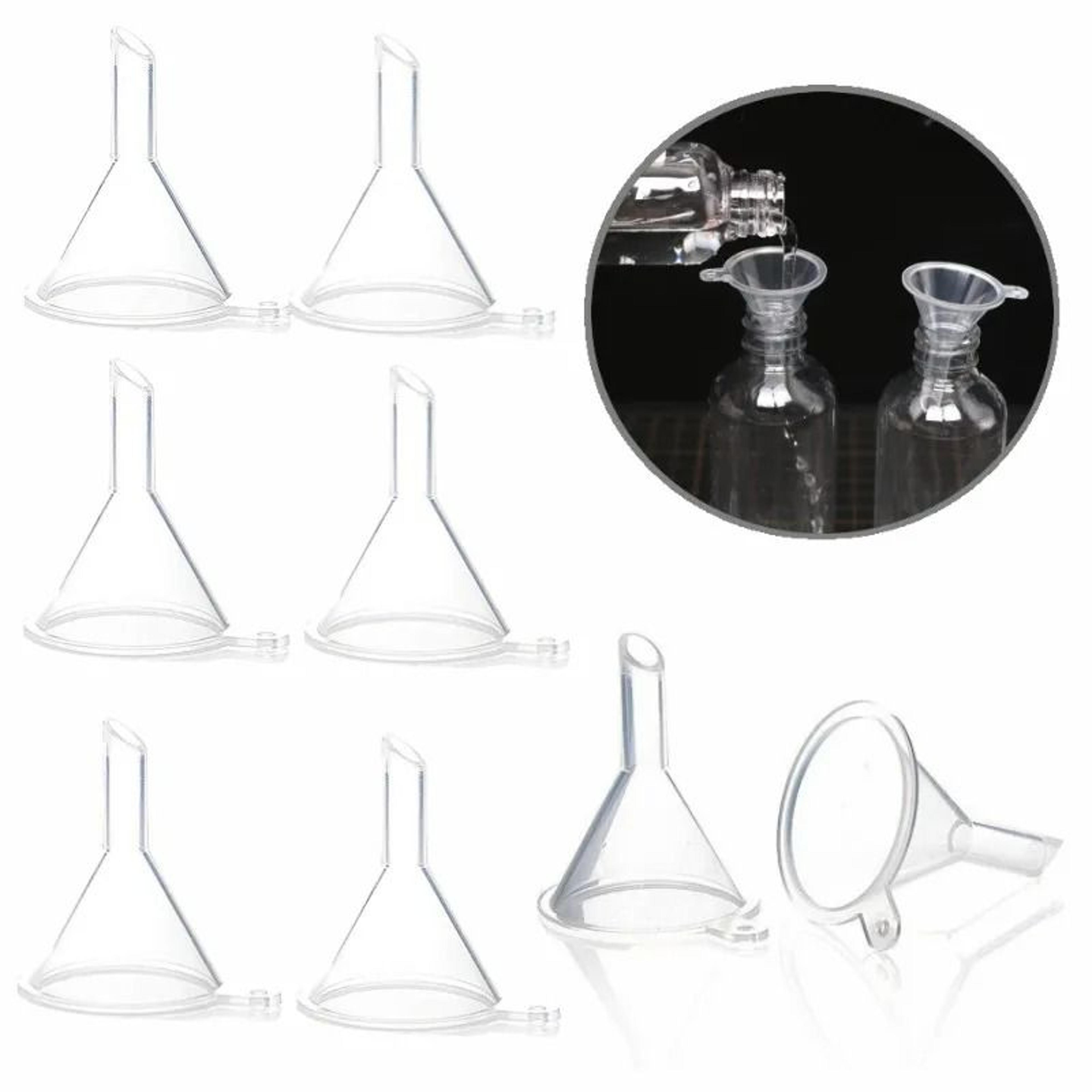 10-piece mini plastic funnel set for travel bottles & liquids
