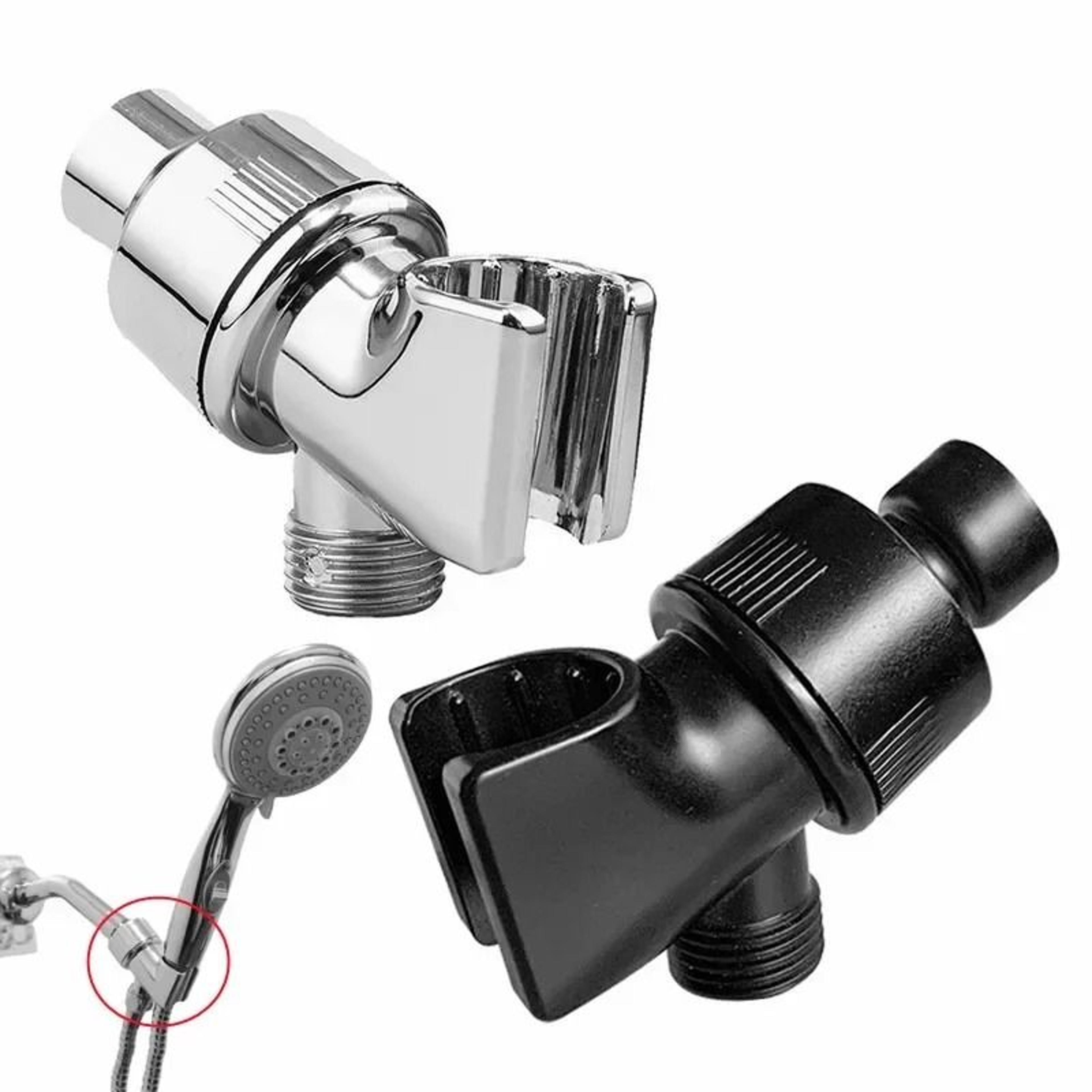 adjustable g1/2 handheld shower head arm holder & three-way diverter