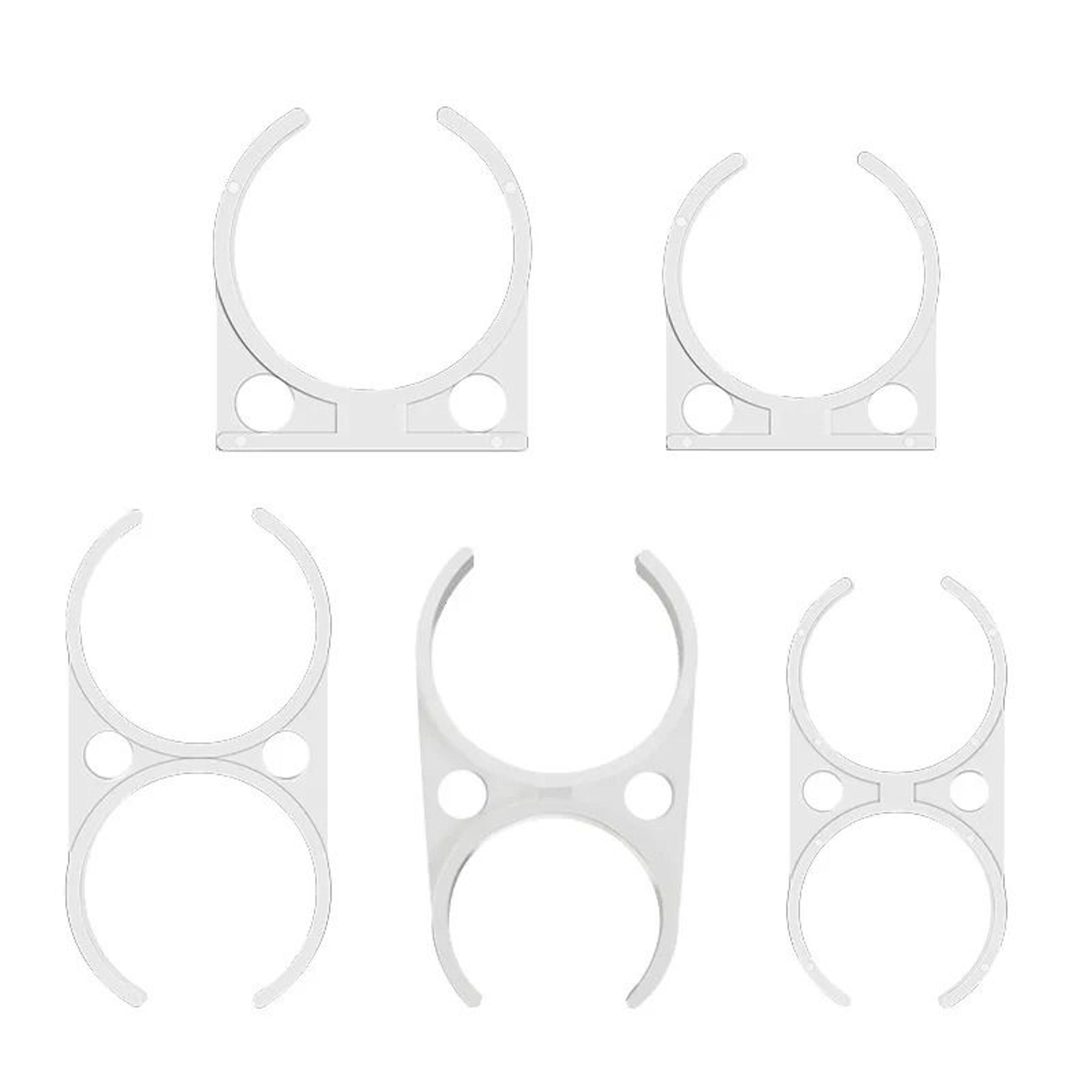 5-piece fixed clamp water filter bracket & mounting clips