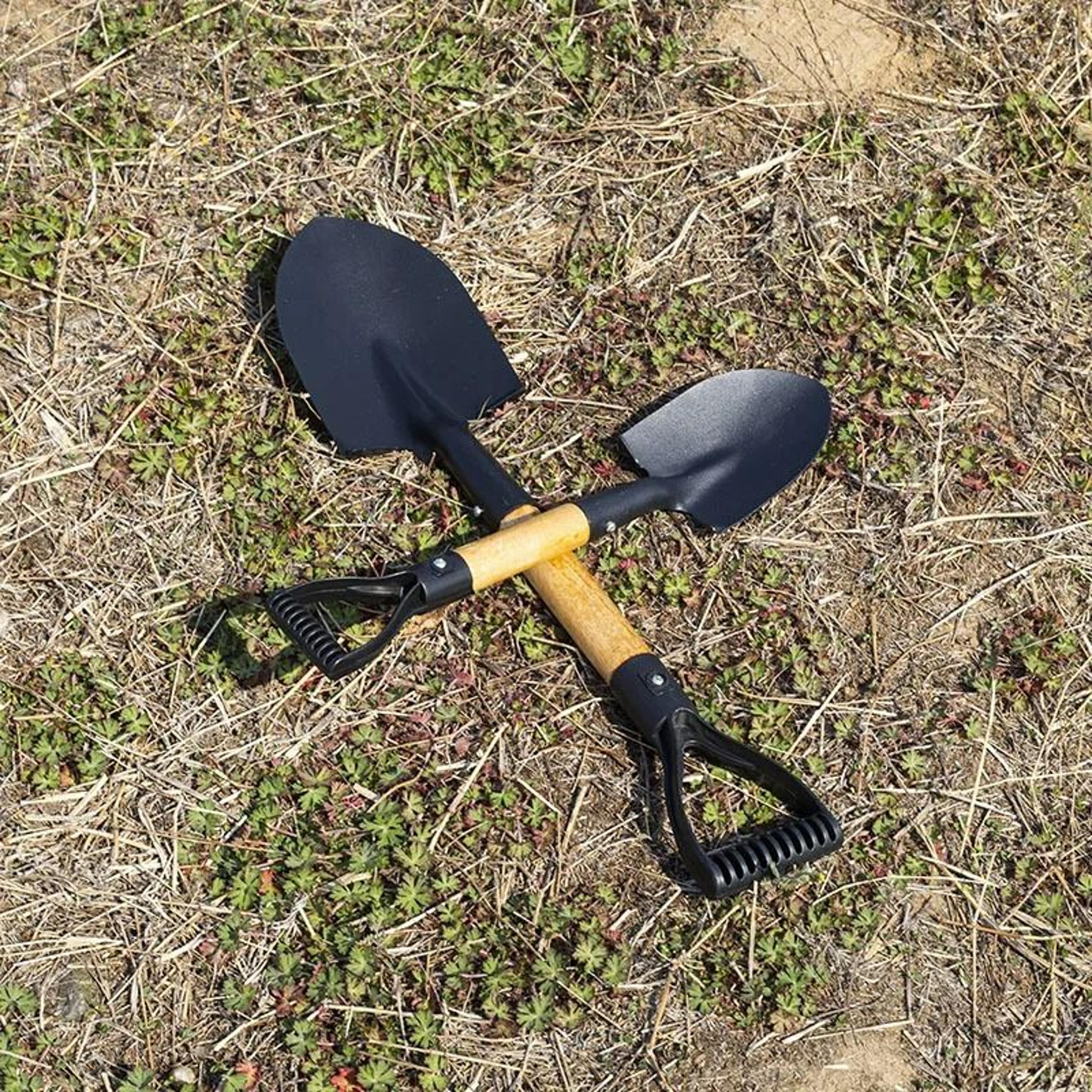 heavy-duty manganese steel outdoor digging shovel & garden trowel