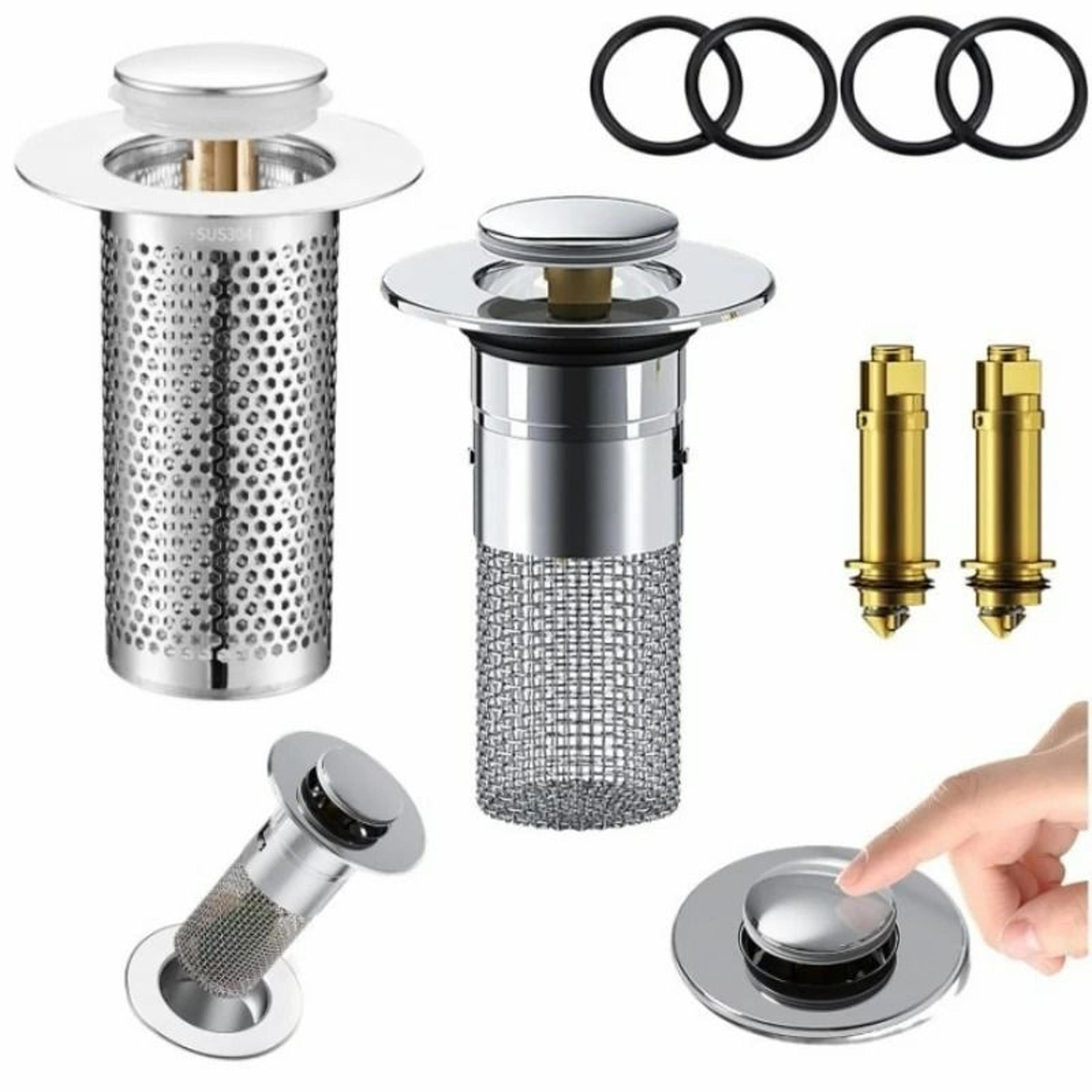 stainless steel anti-odor pop-up floor drain & basin filter