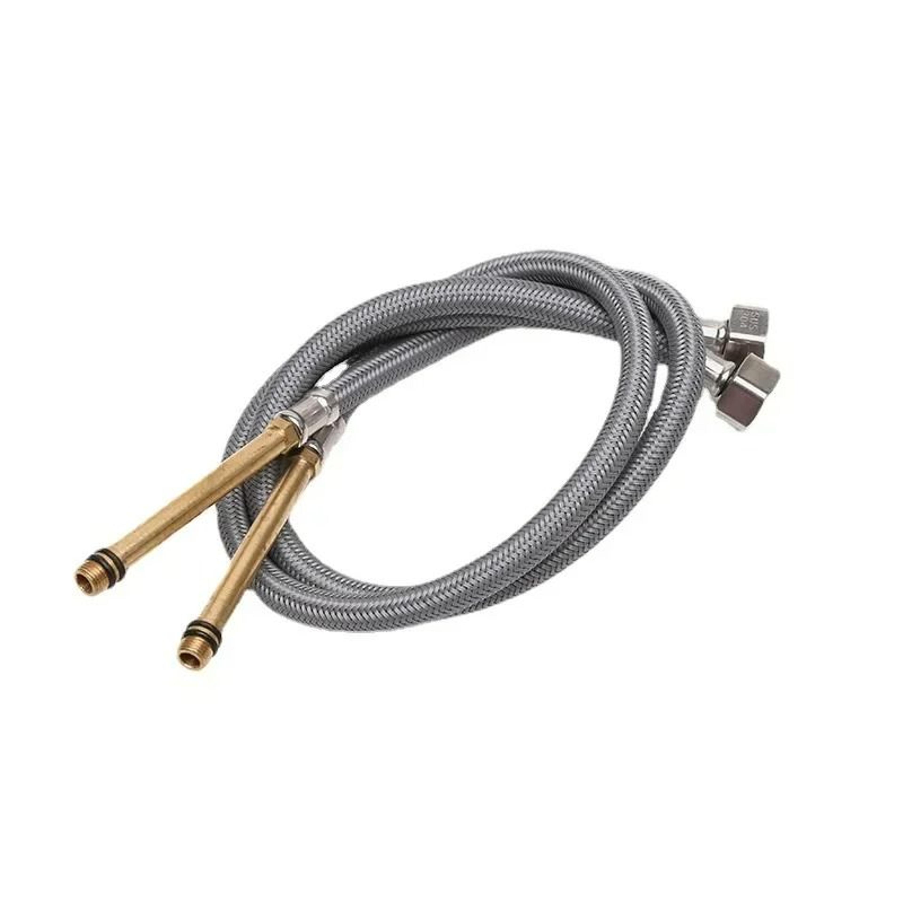 2-pack g1/2 flexible braided stainless steel & nylon water supply hose