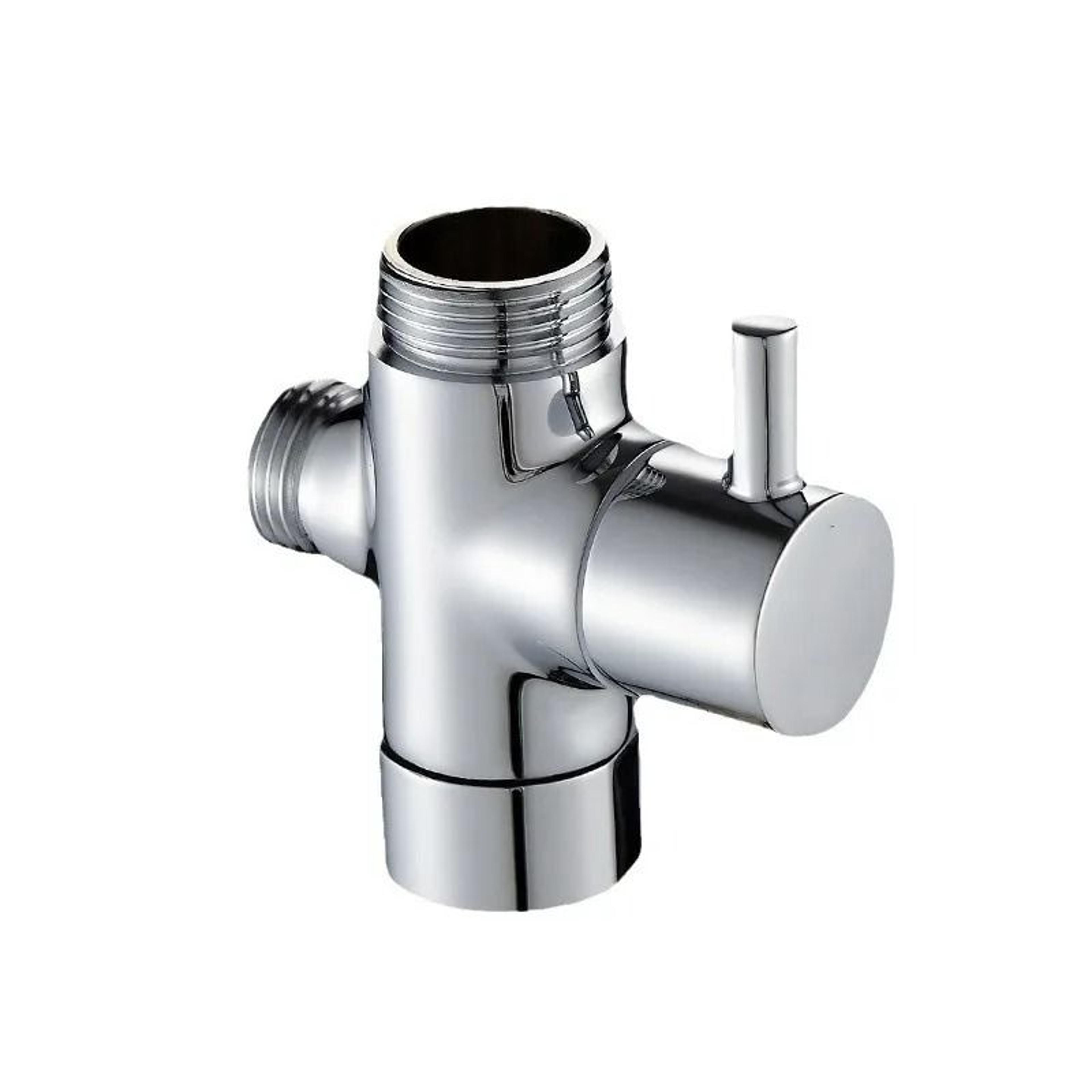 3-way plumbing t-adapter diverter valve for toilet bidet & shower systems