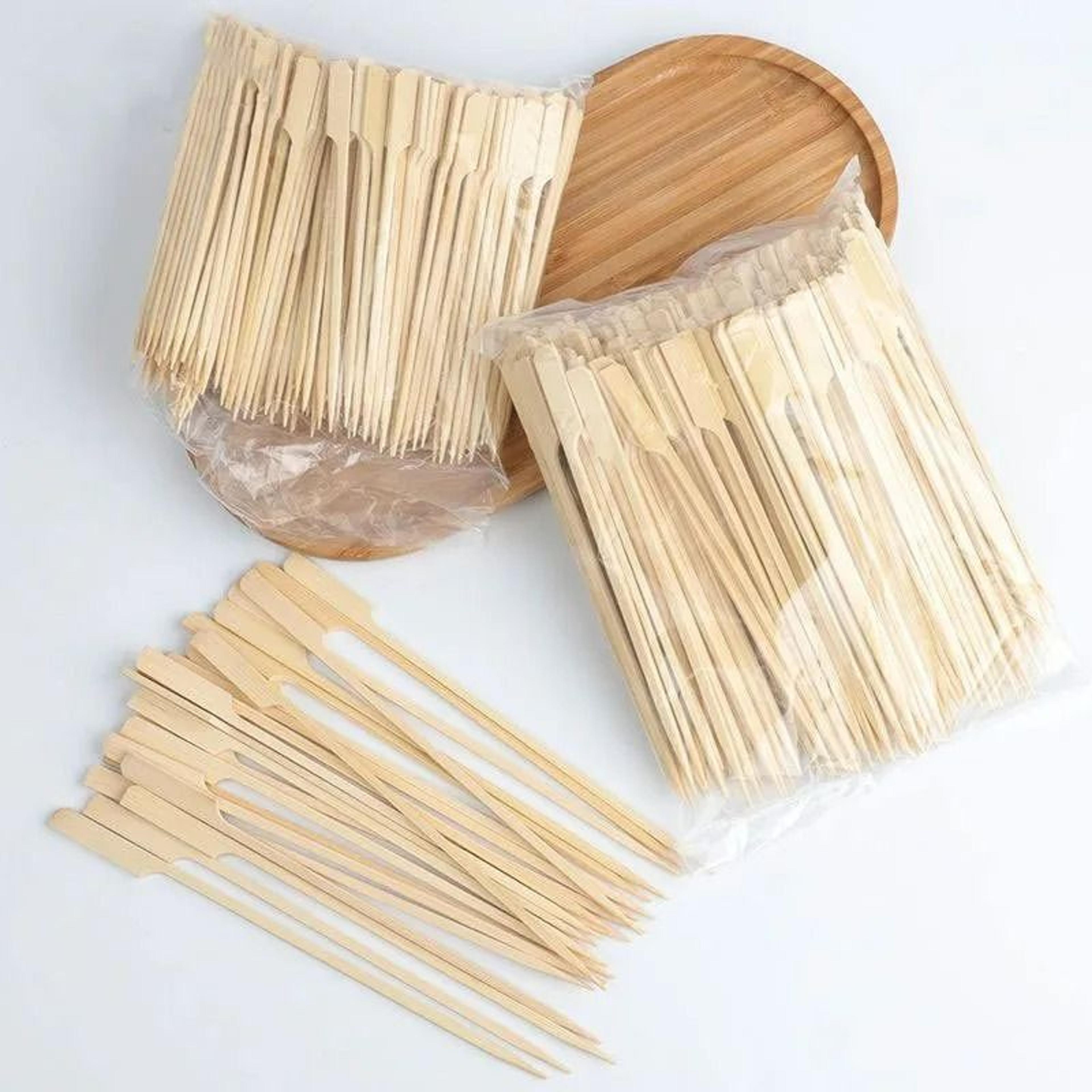 100-pack bamboo food picks & multi-purpose party skewers
