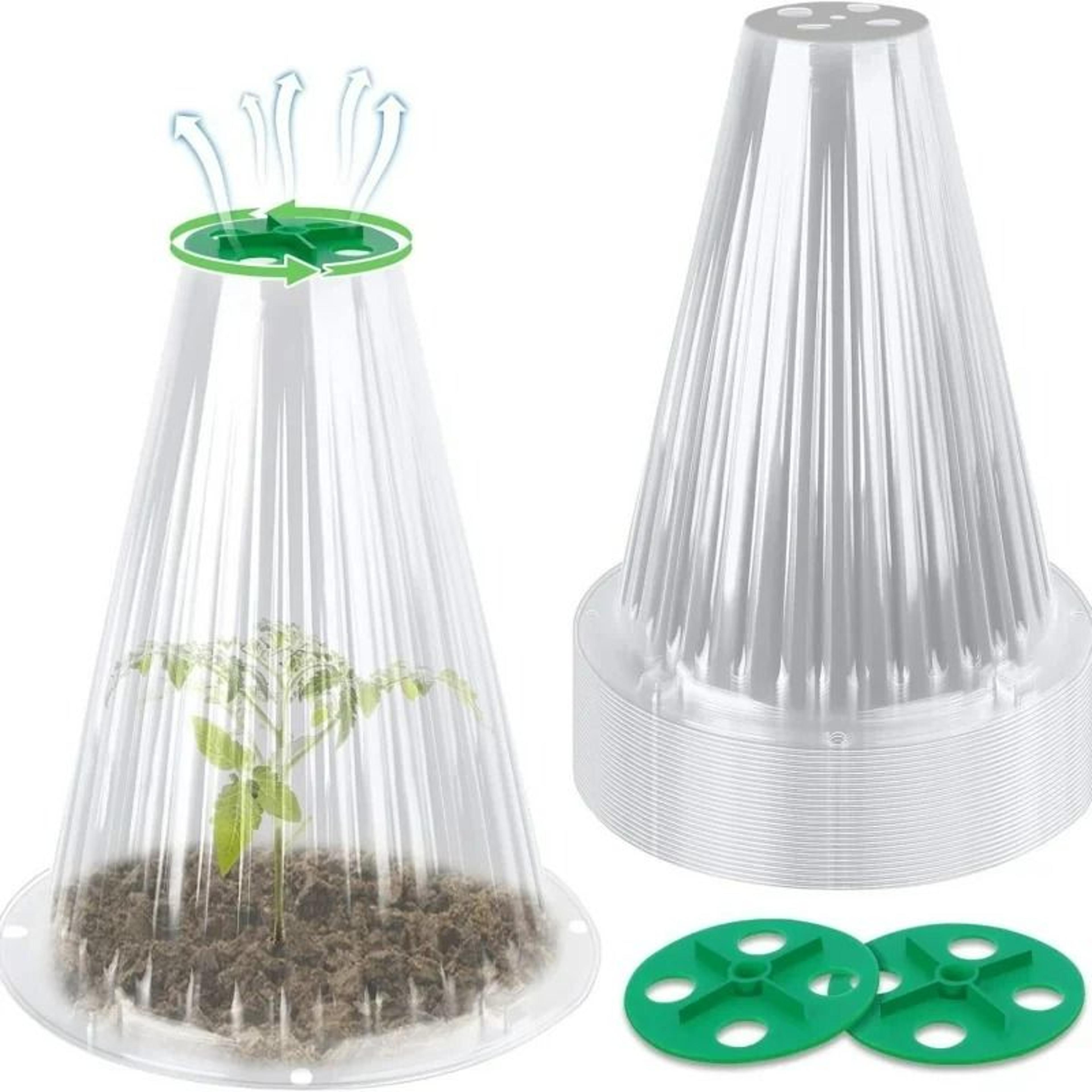 5-pack plant protective snail collars & seedling protection caps