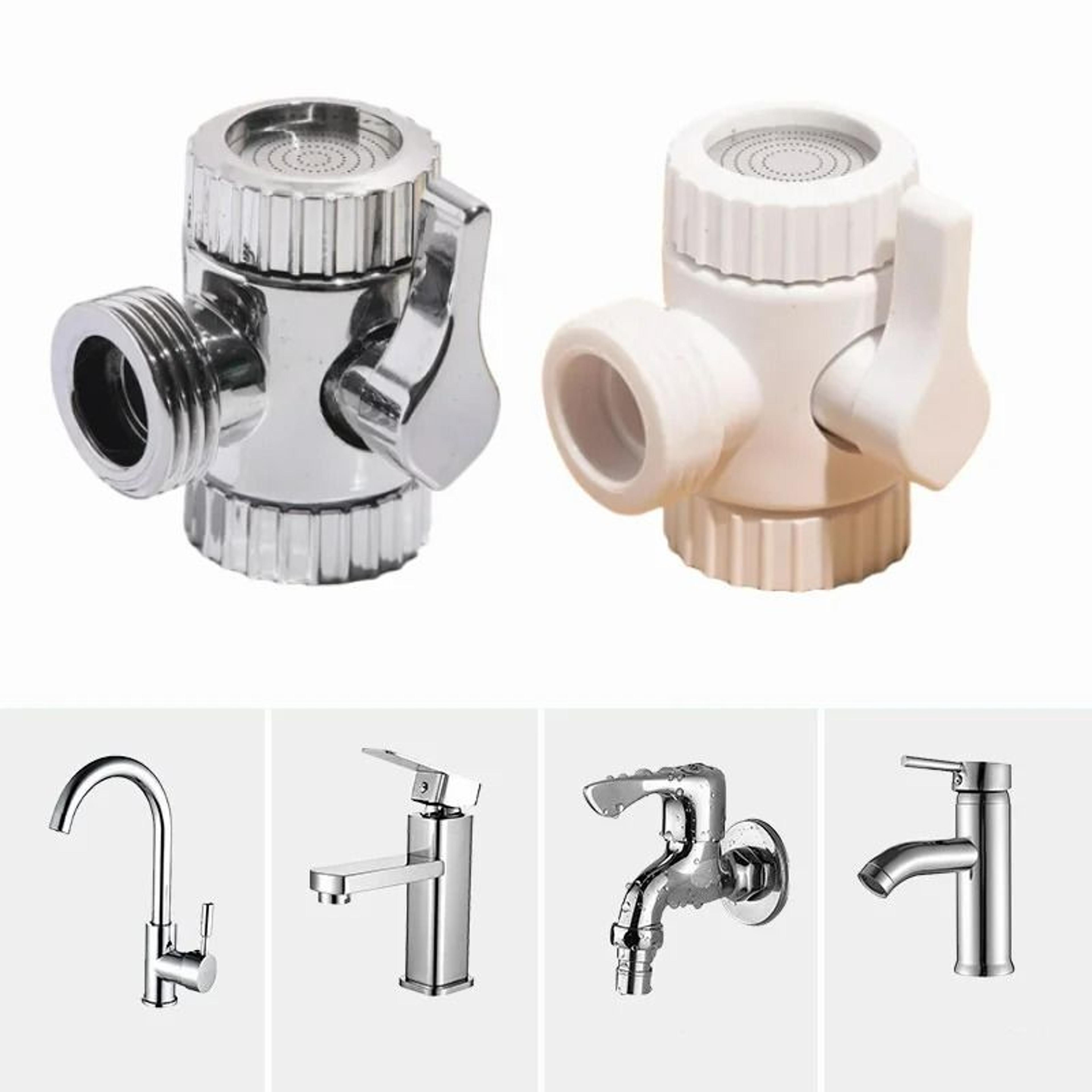 kitchen sink faucet diverter valve & water tap adapter