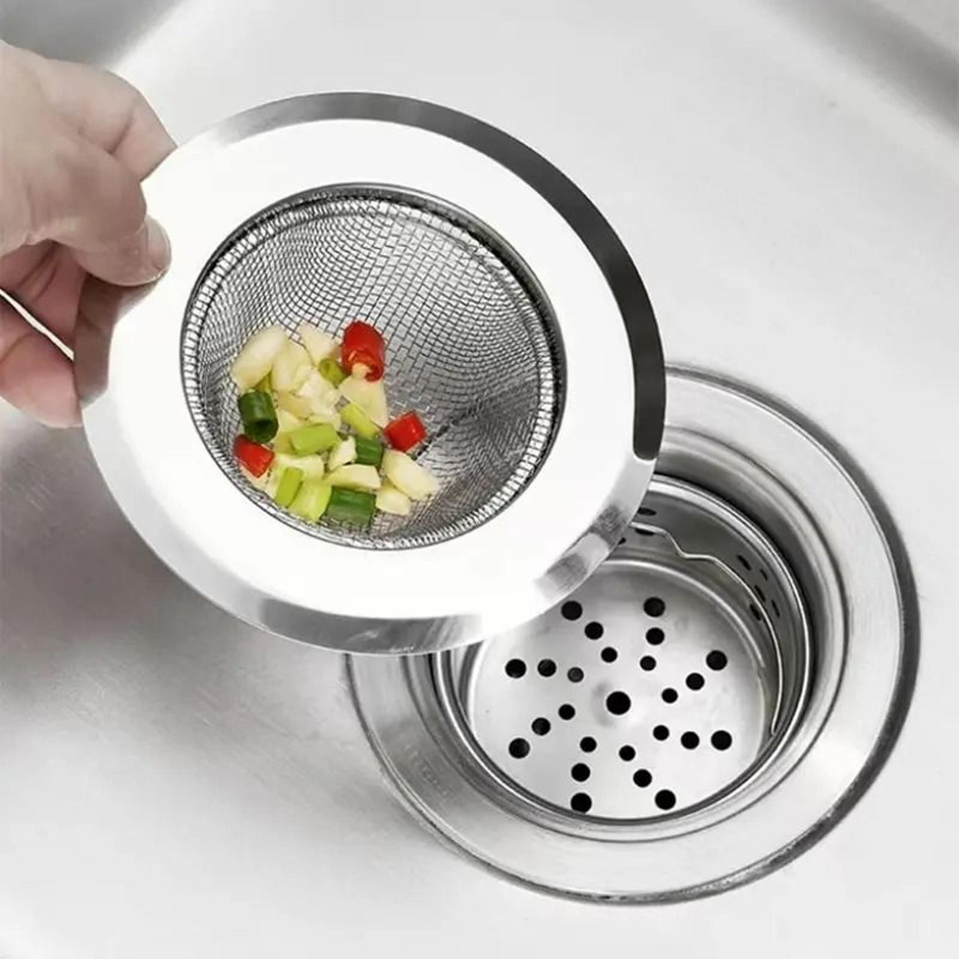 stainless steel kitchen sink strainer & anti-clogging mesh filter