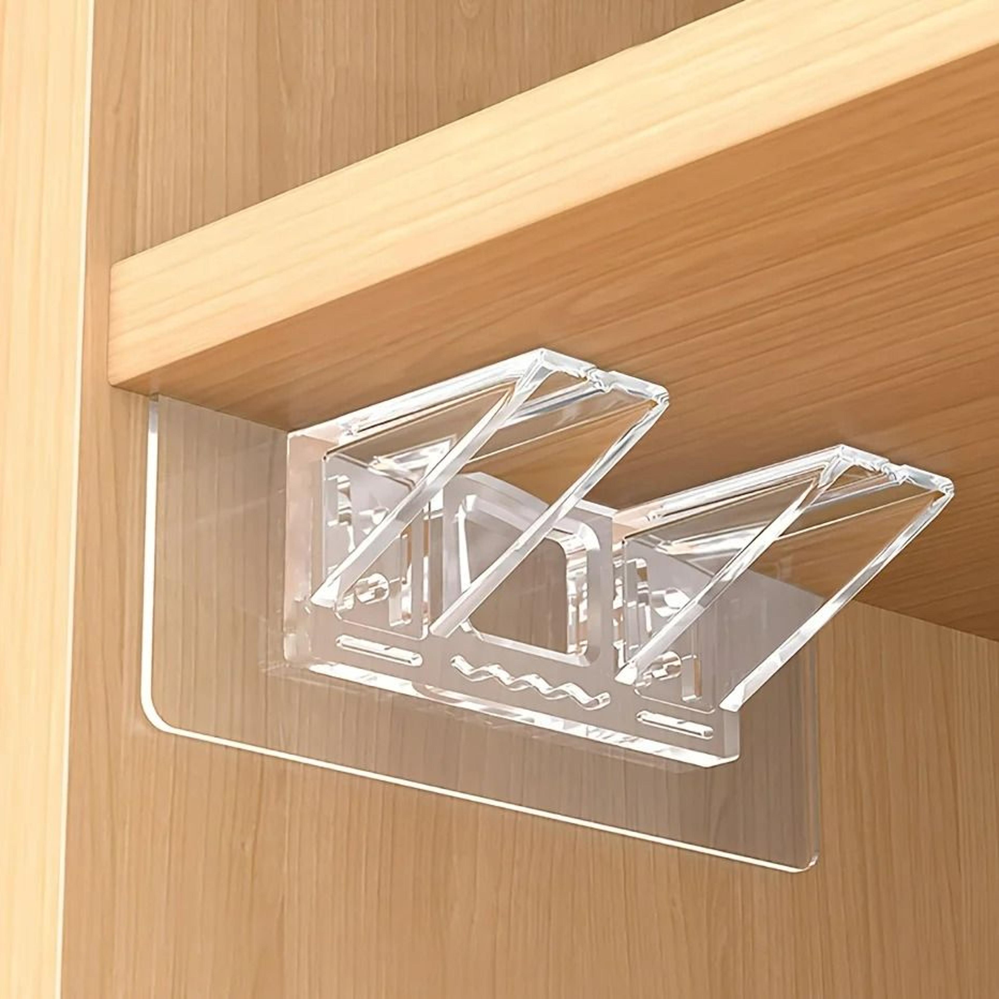 self-adhesive cabinet shelf support peg clips (6 pack)