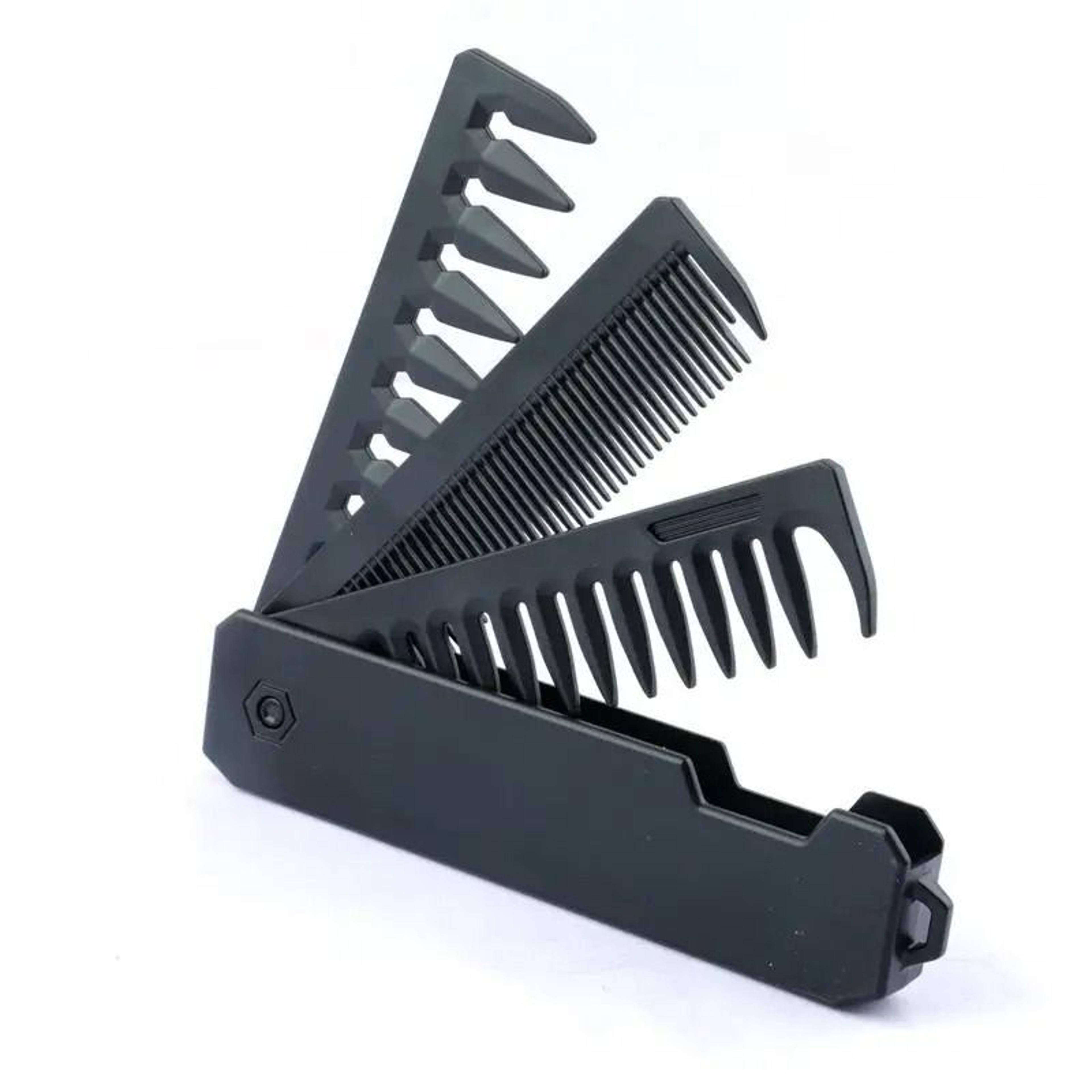 multifunctional wide-tooth oil-head comb & portable folding pocket beard comb