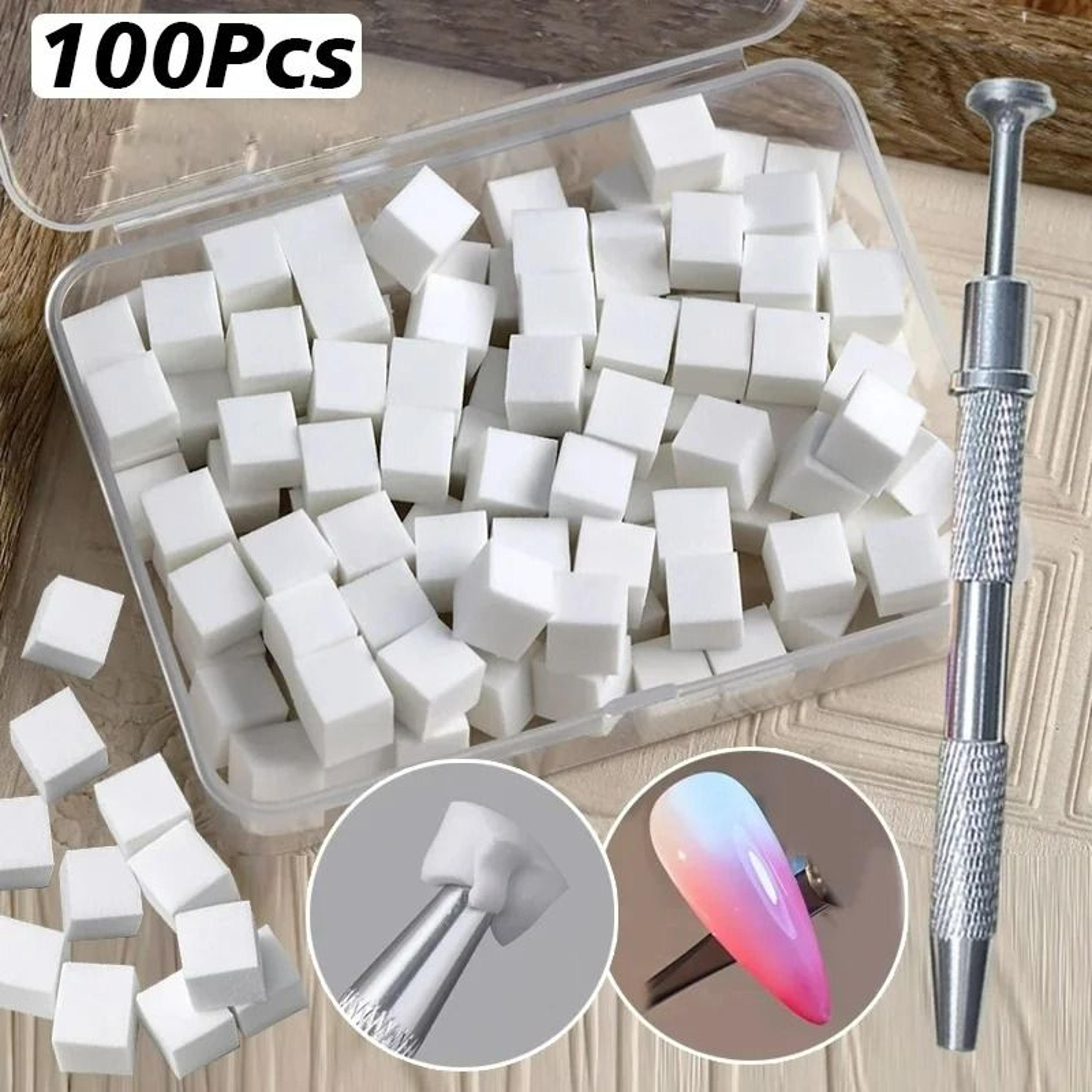 100-piece square nail art sponge set for ombre, gradient & gel polish diy designs